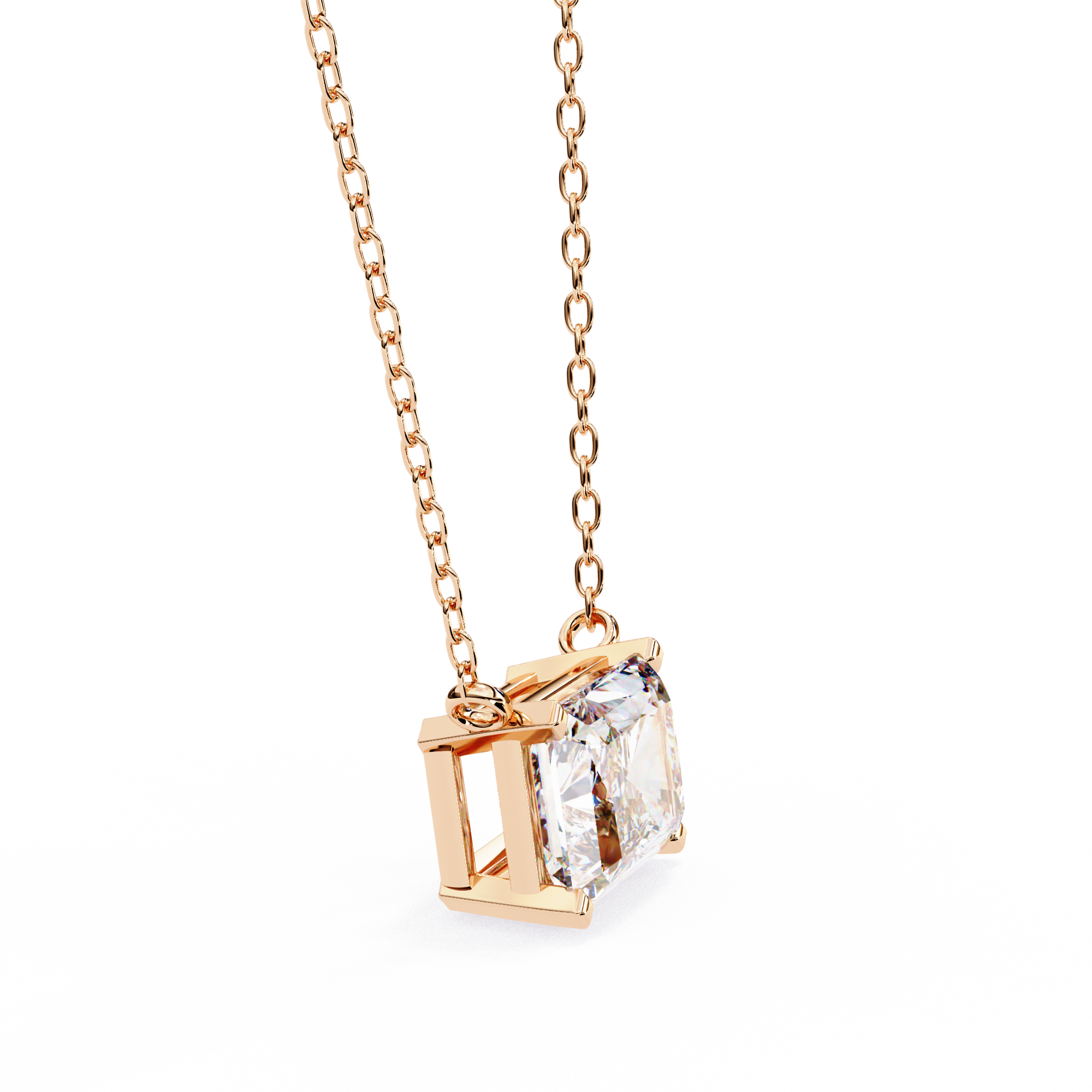 Modern Brilliant-Cut Diamond Bar-Set Diamond Pendant