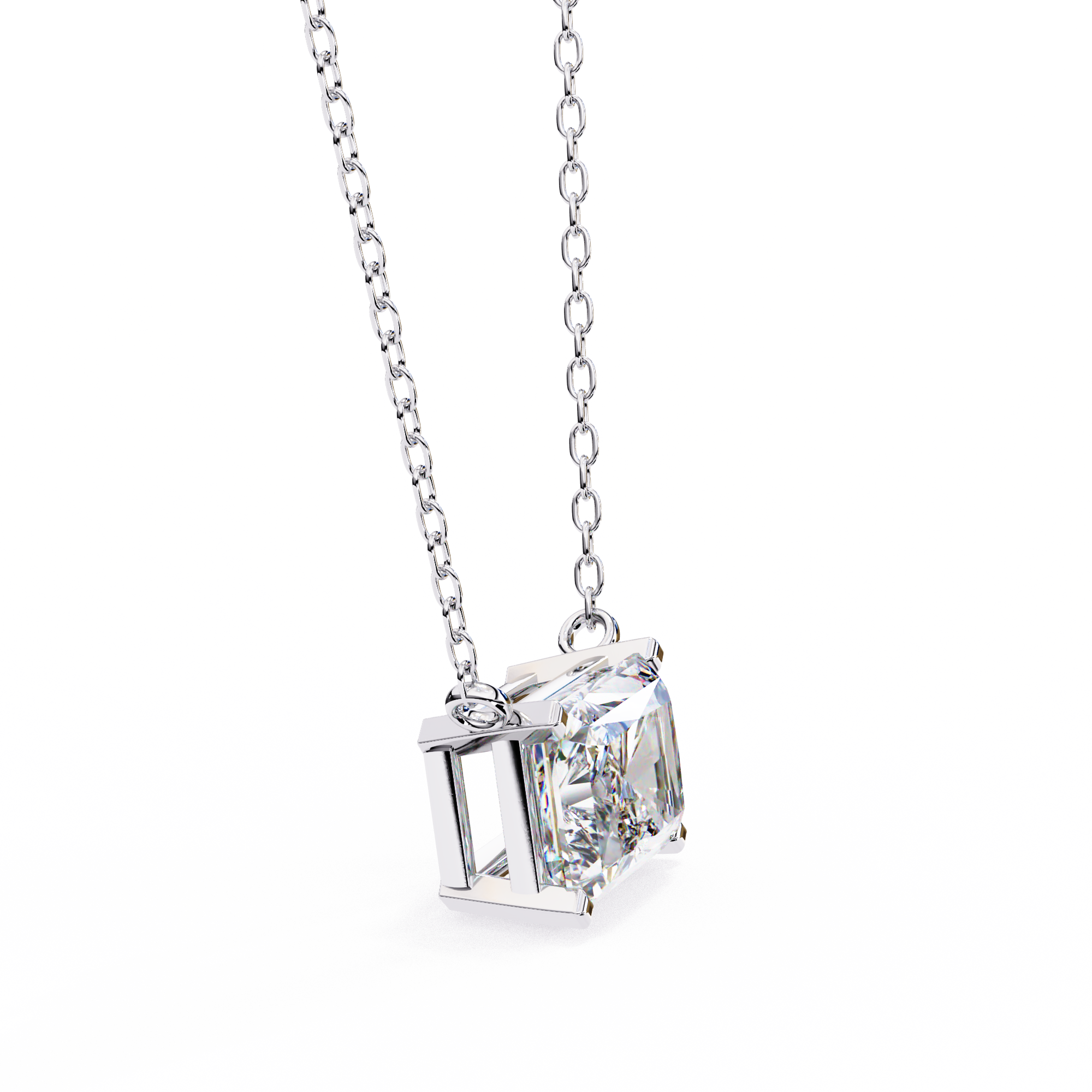 Modern Brilliant-Cut Diamond Bar-Set Diamond Pendant