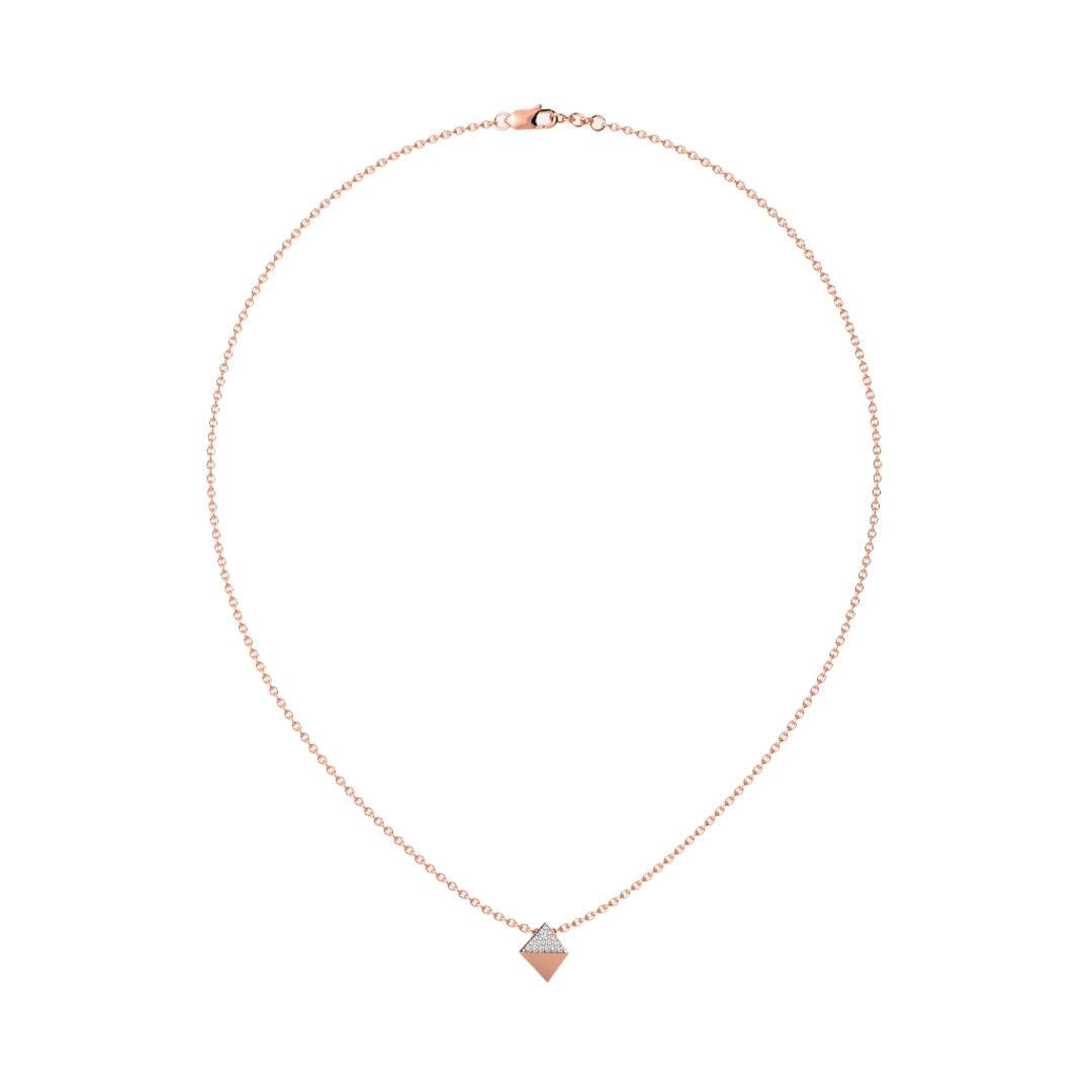 Geometric Diamond Kite Pendant Necklace in Gold