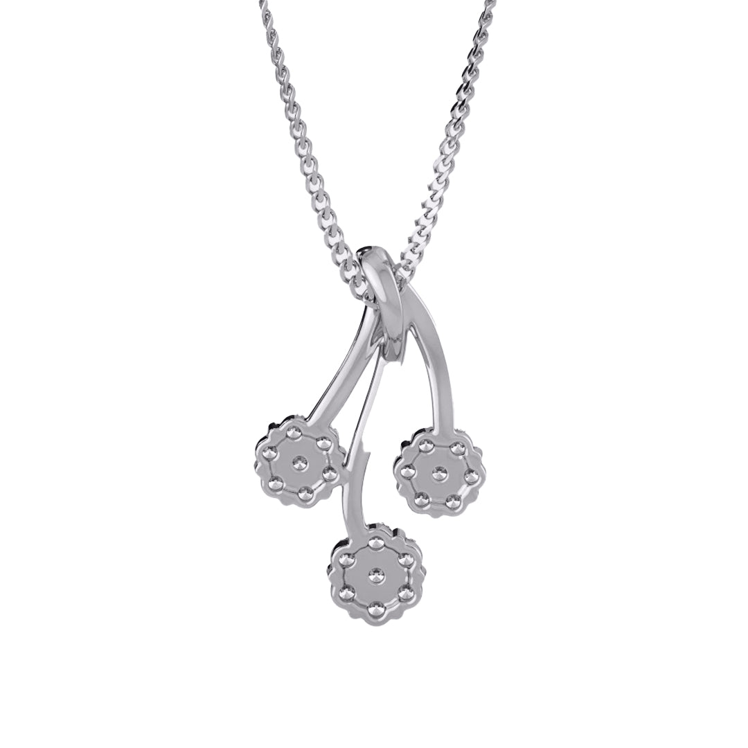 Triple Wonder Diamond Cluster Pendant in Gold