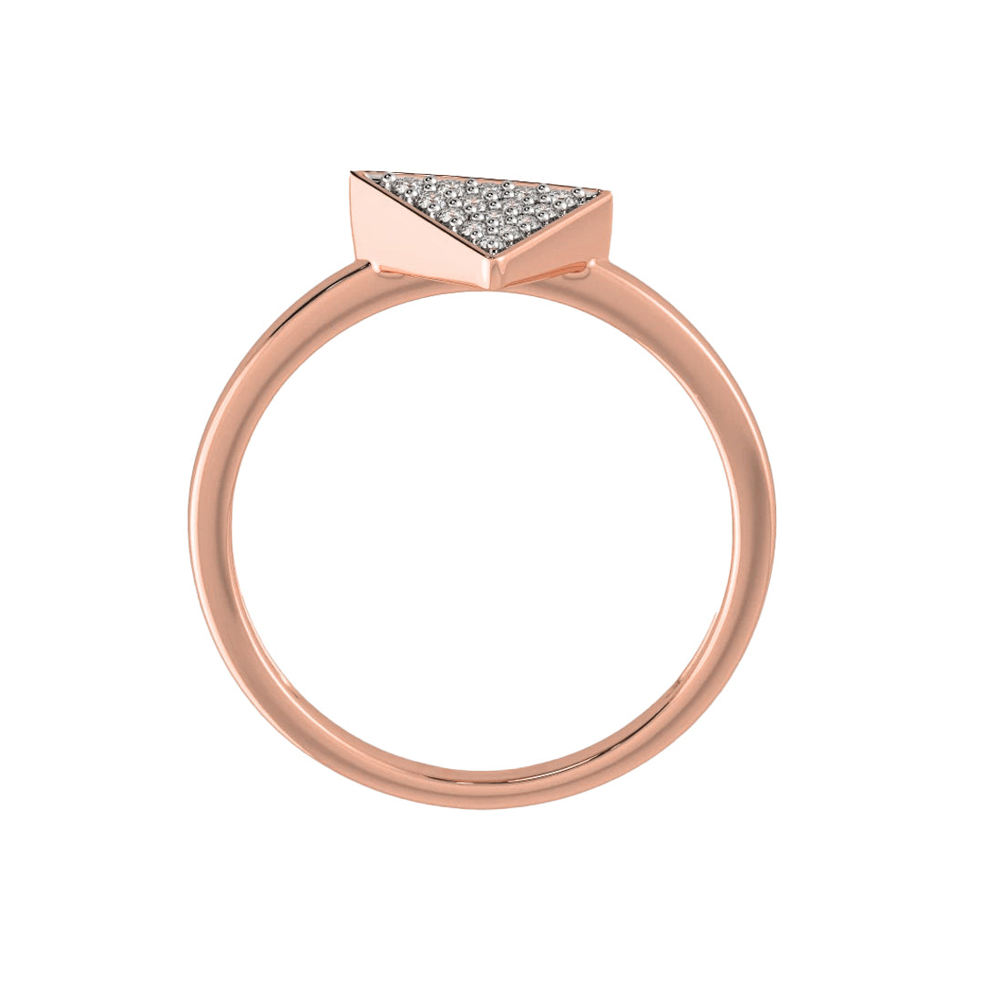 Geometric Diamond Kite Ring in Gold