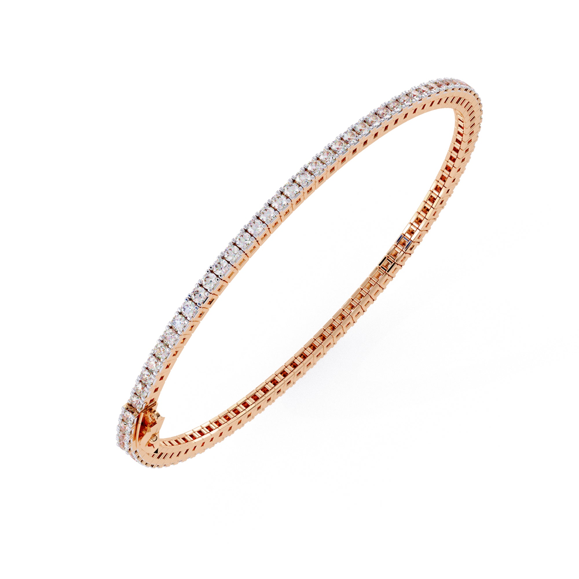 Classic Gold Diamond Tennis Bangle