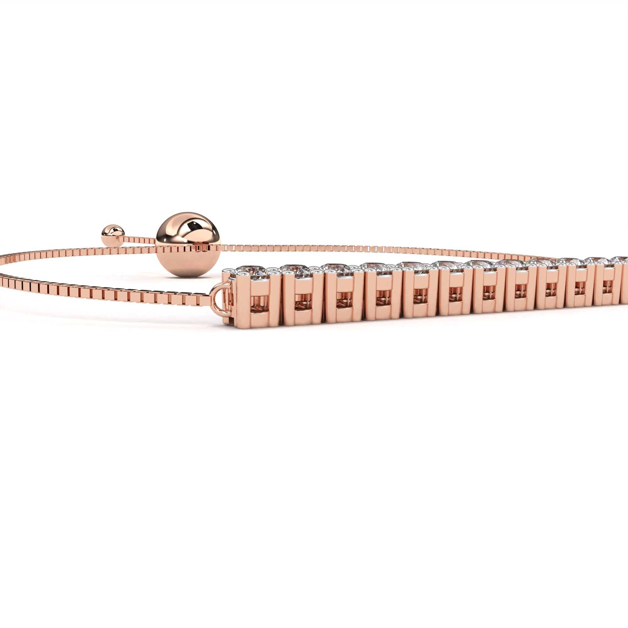 Gold Adjustable Diamond Bar Bracelet