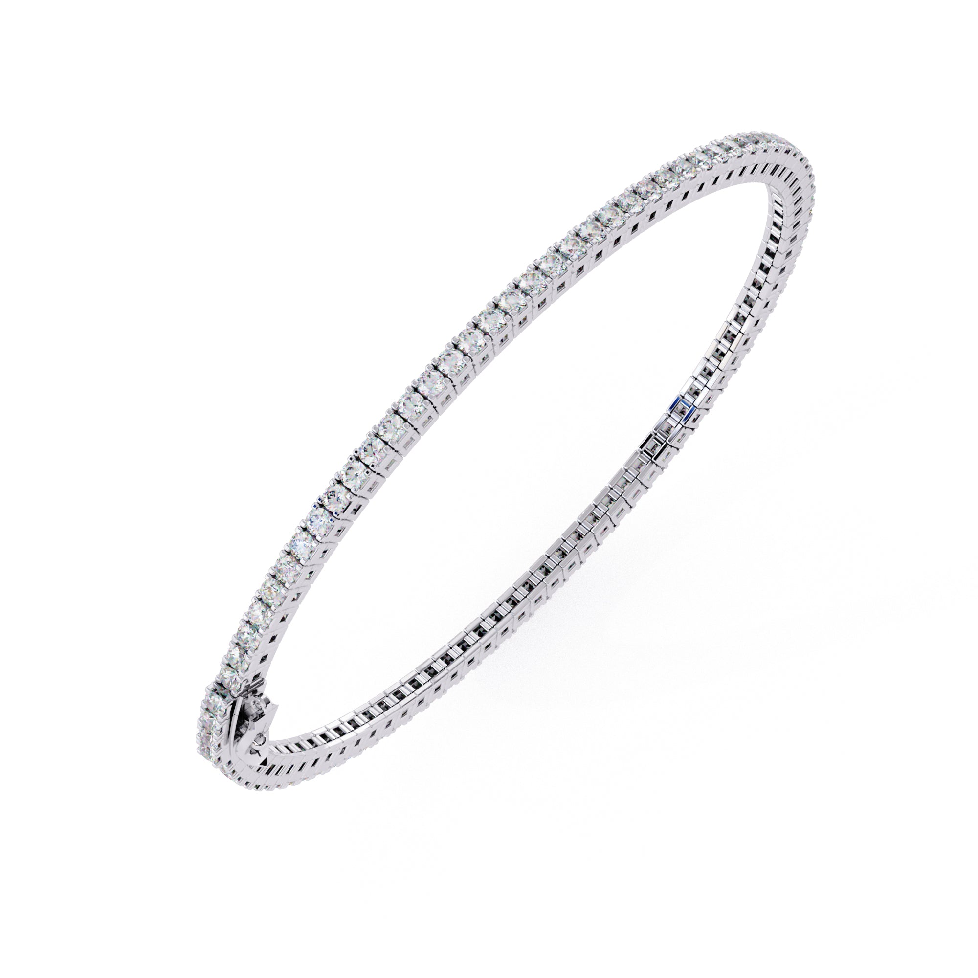Classic Gold Diamond Tennis Bangle