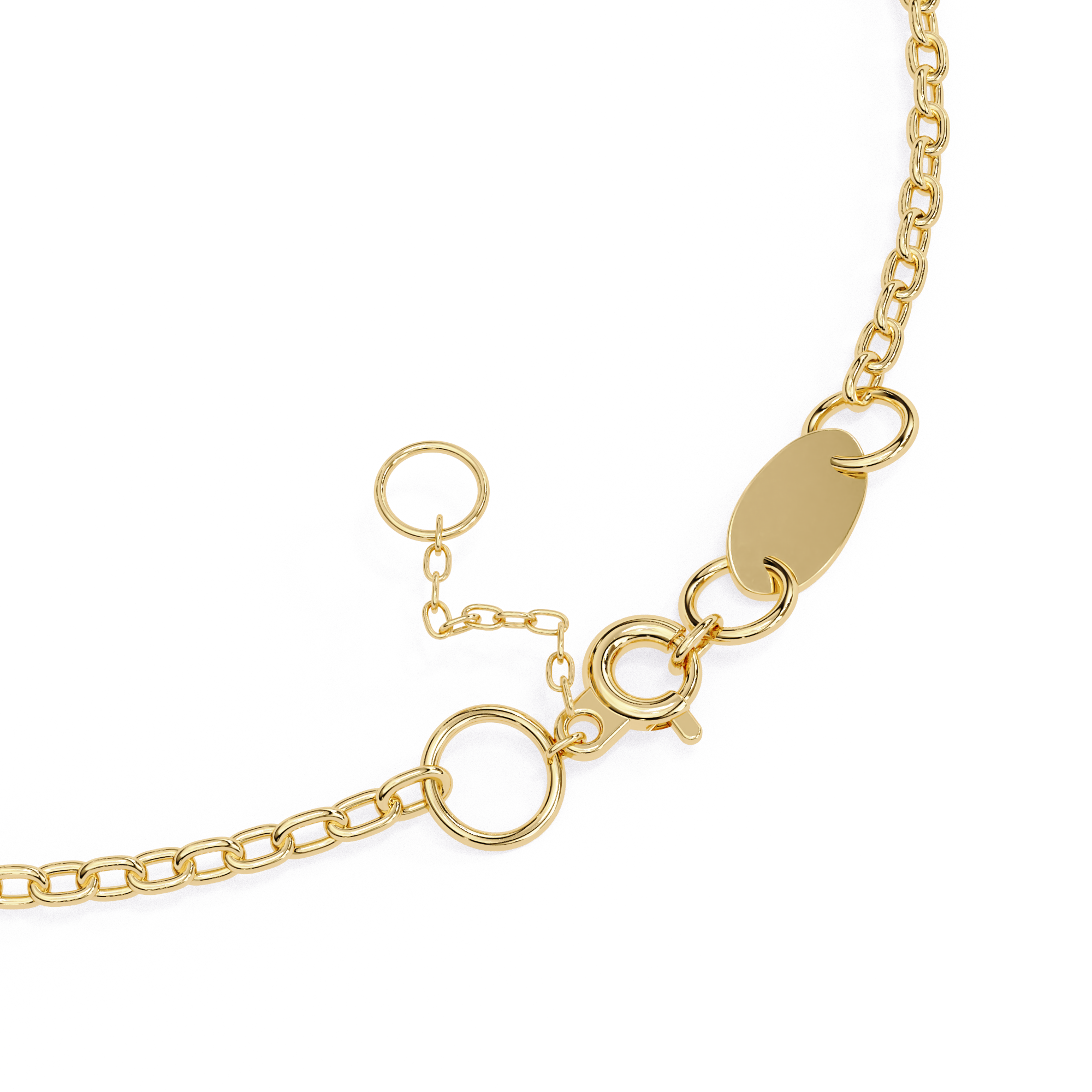 Bezel-Set Dainty Adjustable Gold Diamond Bracelet