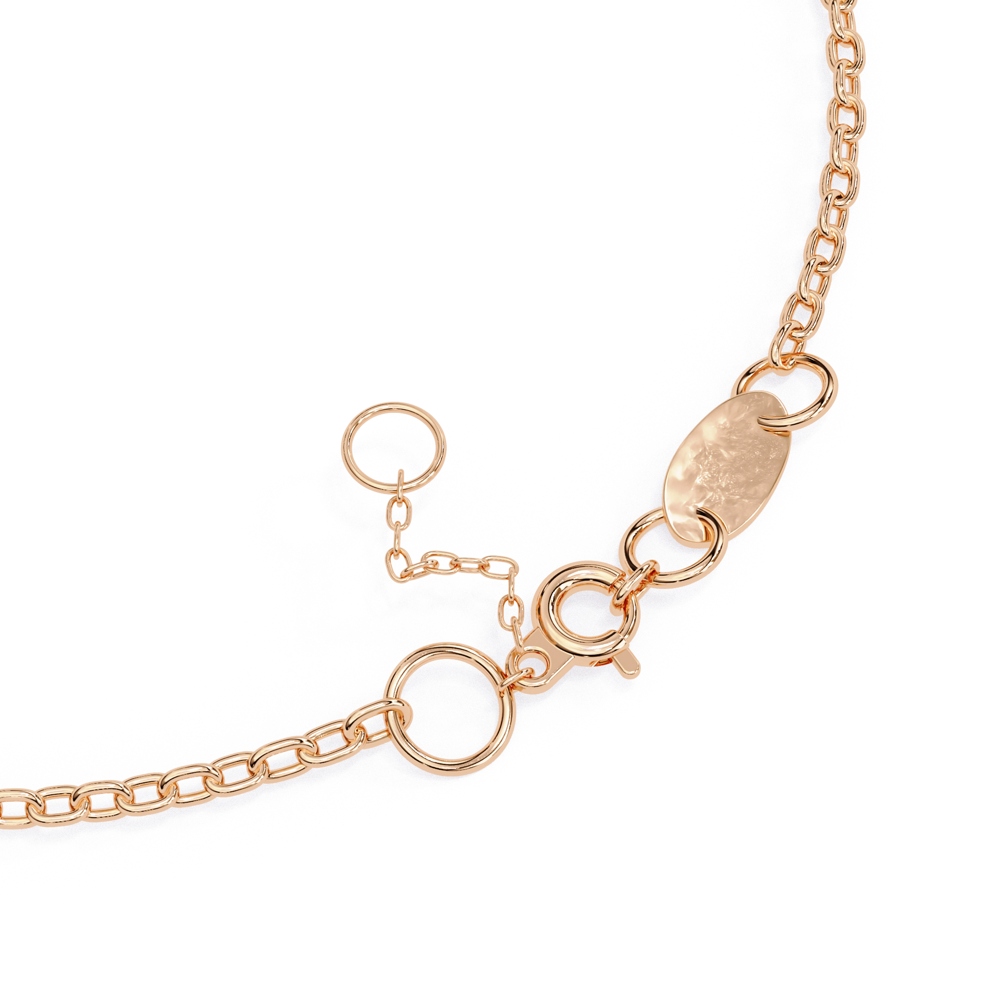 Bezel-Set Dainty Adjustable Gold Diamond Bracelet