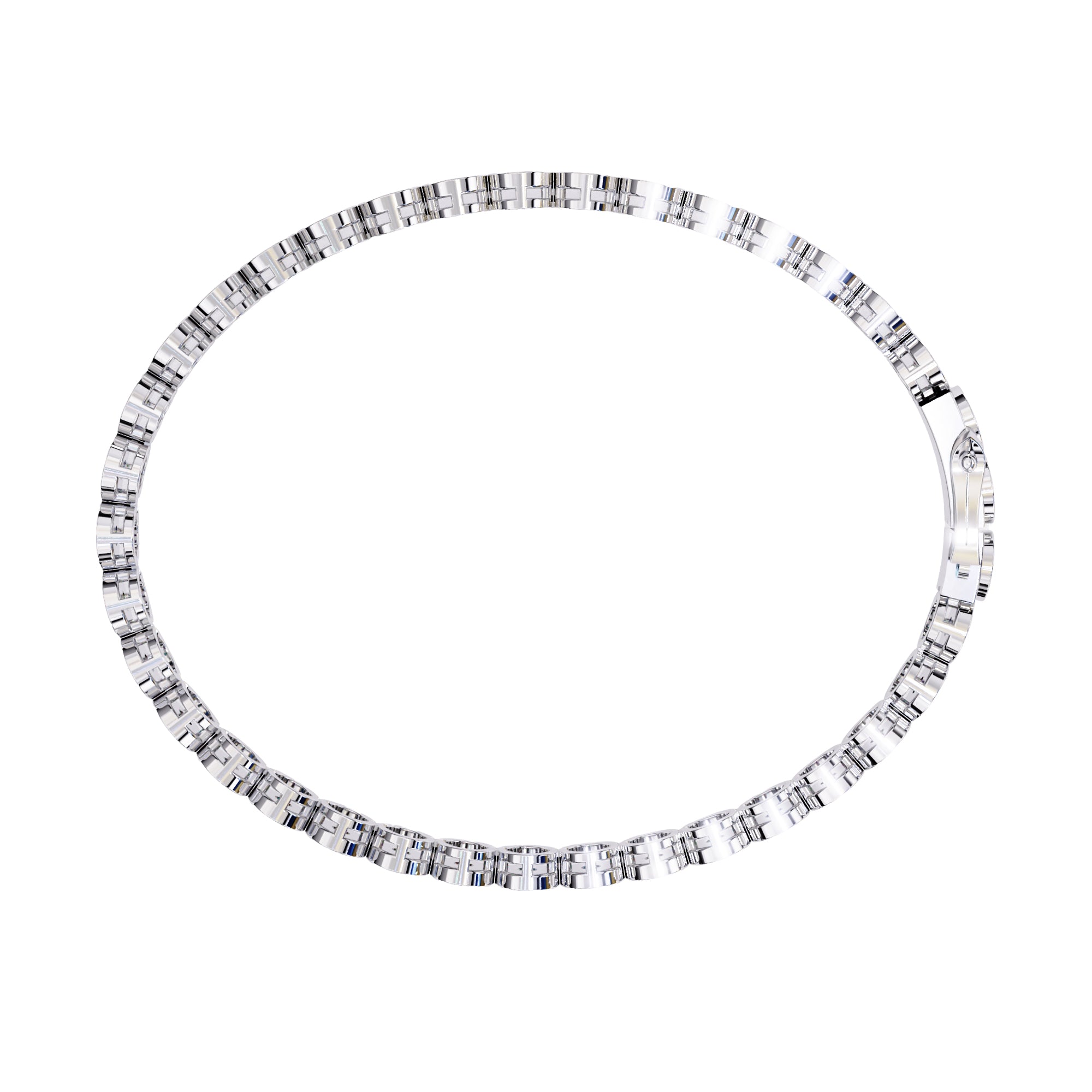 Bezel-Set Diamond Tennis Bracelet in Gold