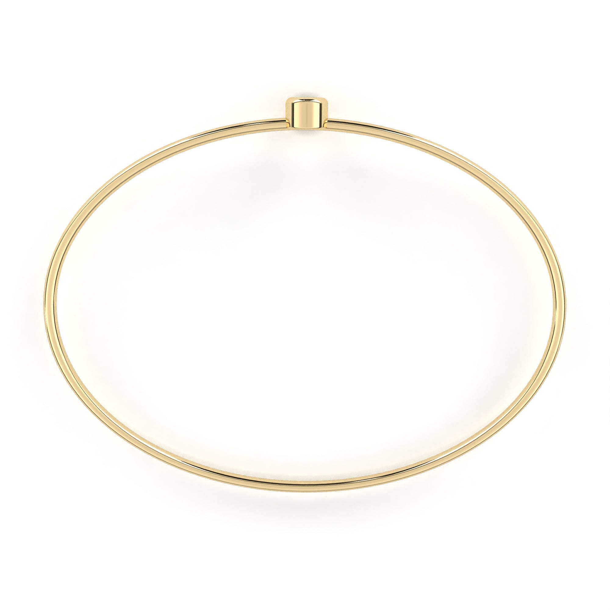 Minimalist Gold Diamond Bangle