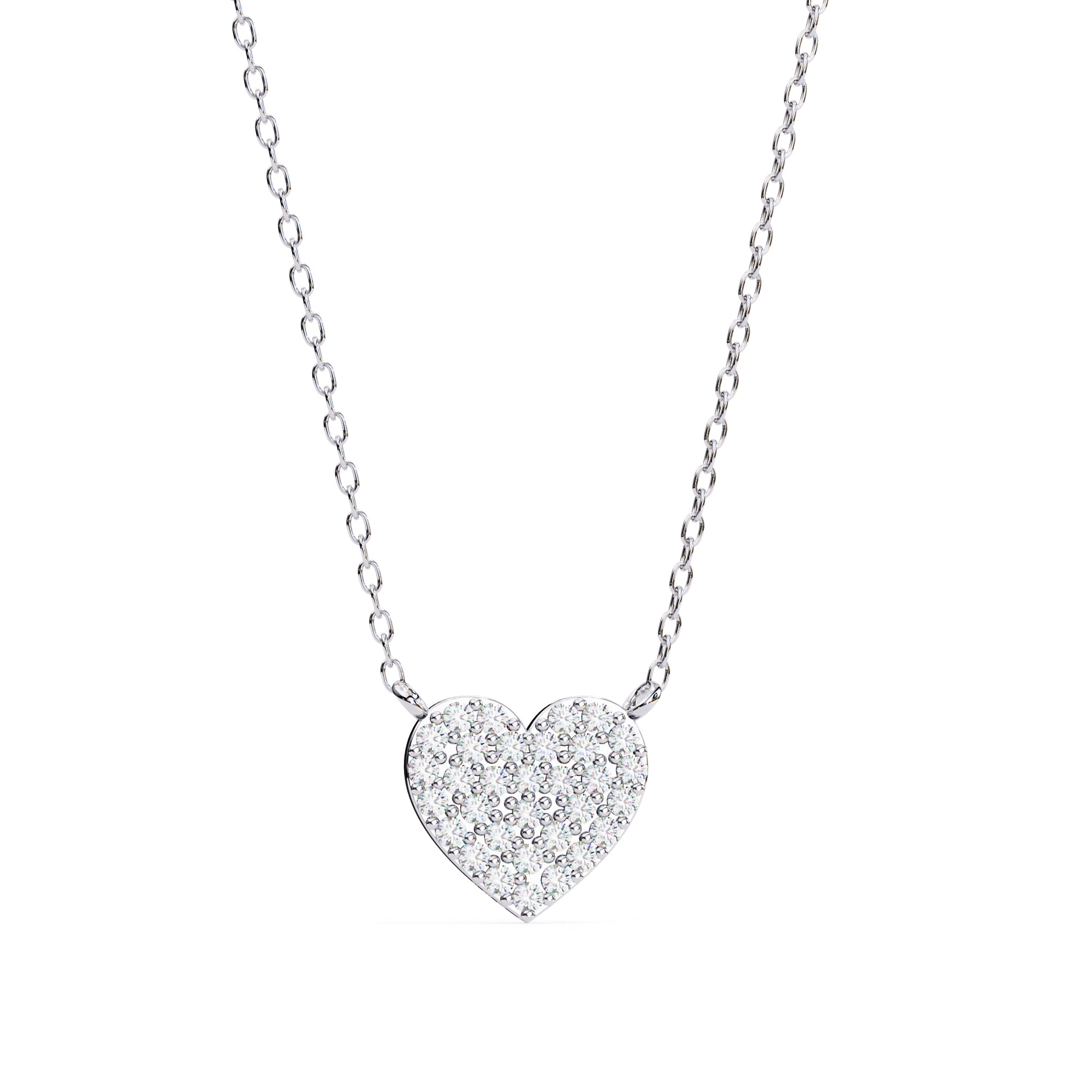 Sydney Gold Pave Diamond Heart Pendant