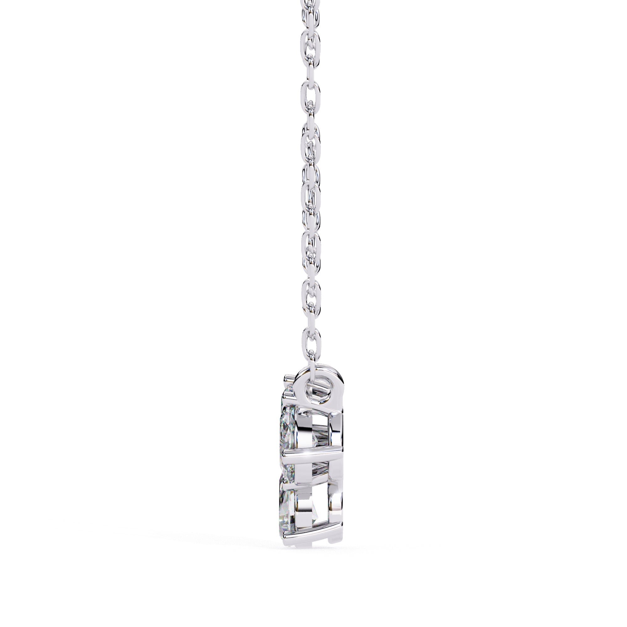 Multi-Cut Diamond Three-Stone Diamond Necklace