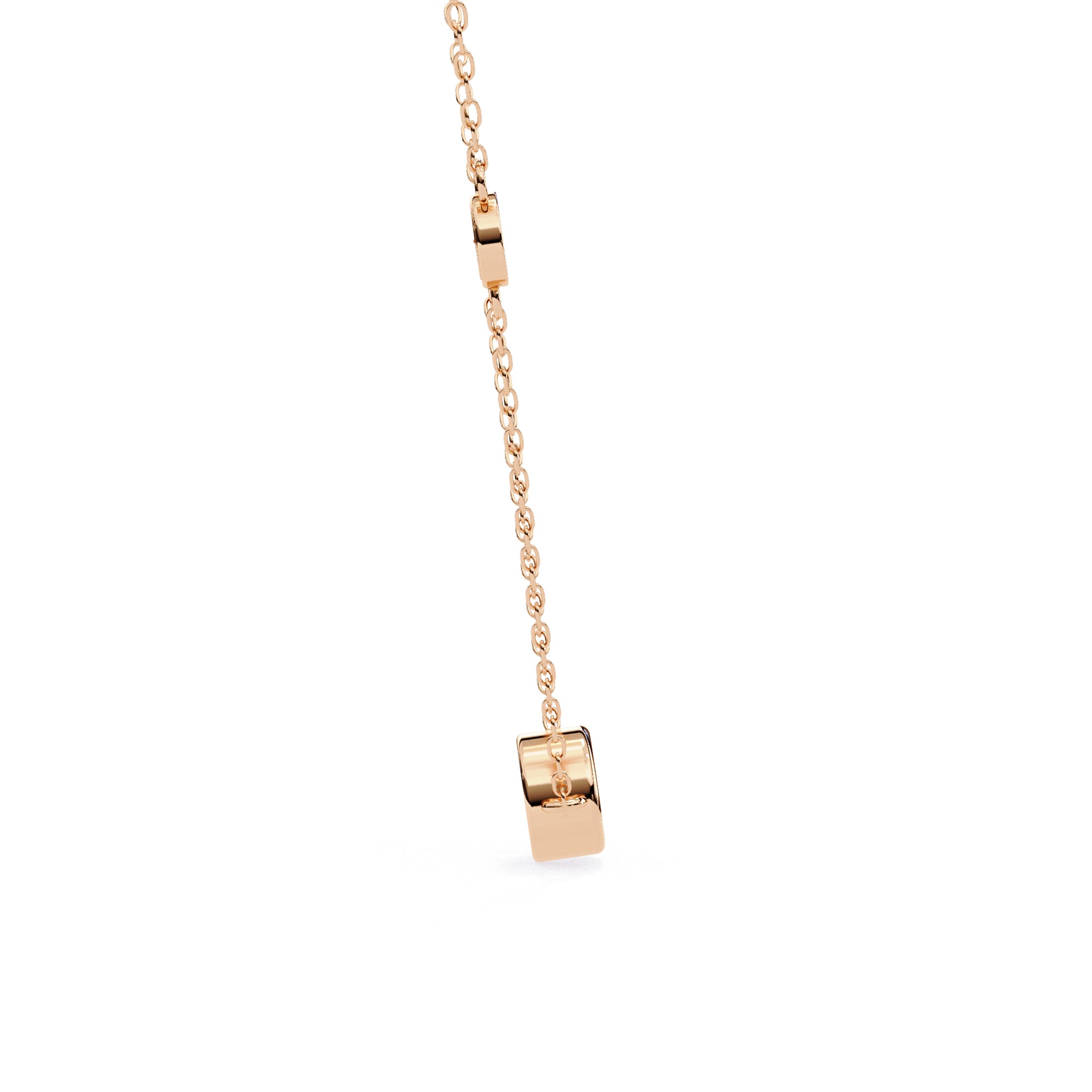 Sunlit Modern Bezel-Set Diamond Pendant in Gold