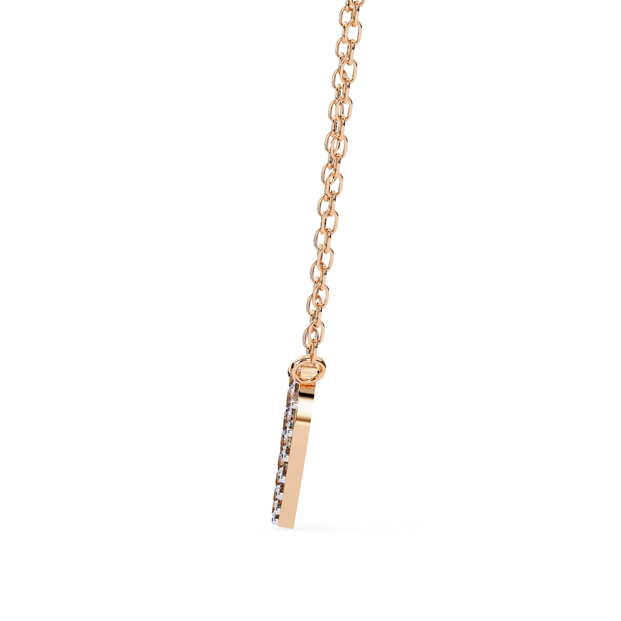 Sydney Gold Pave Diamond Heart Pendant