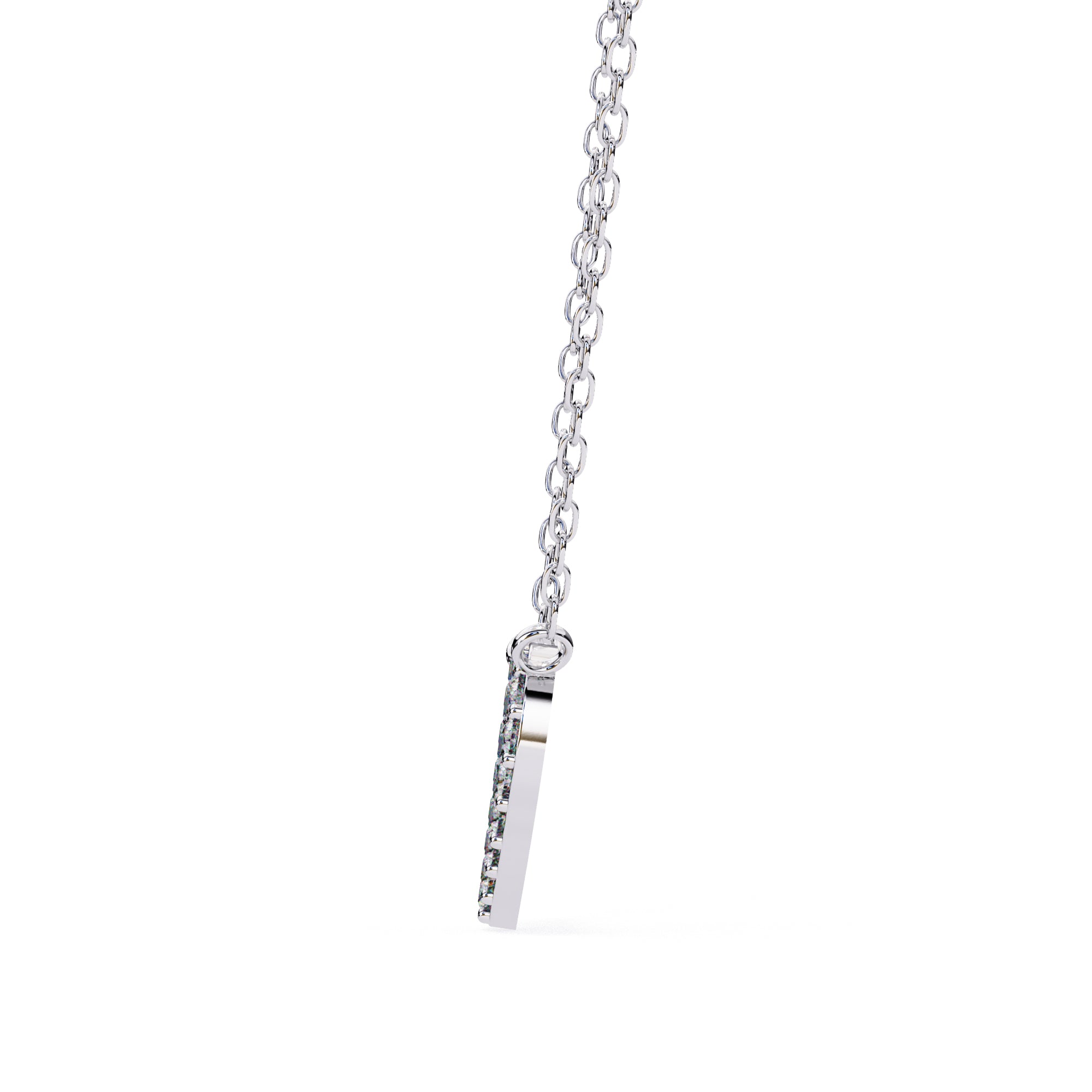 Sydney Gold Pave Diamond Heart Pendant