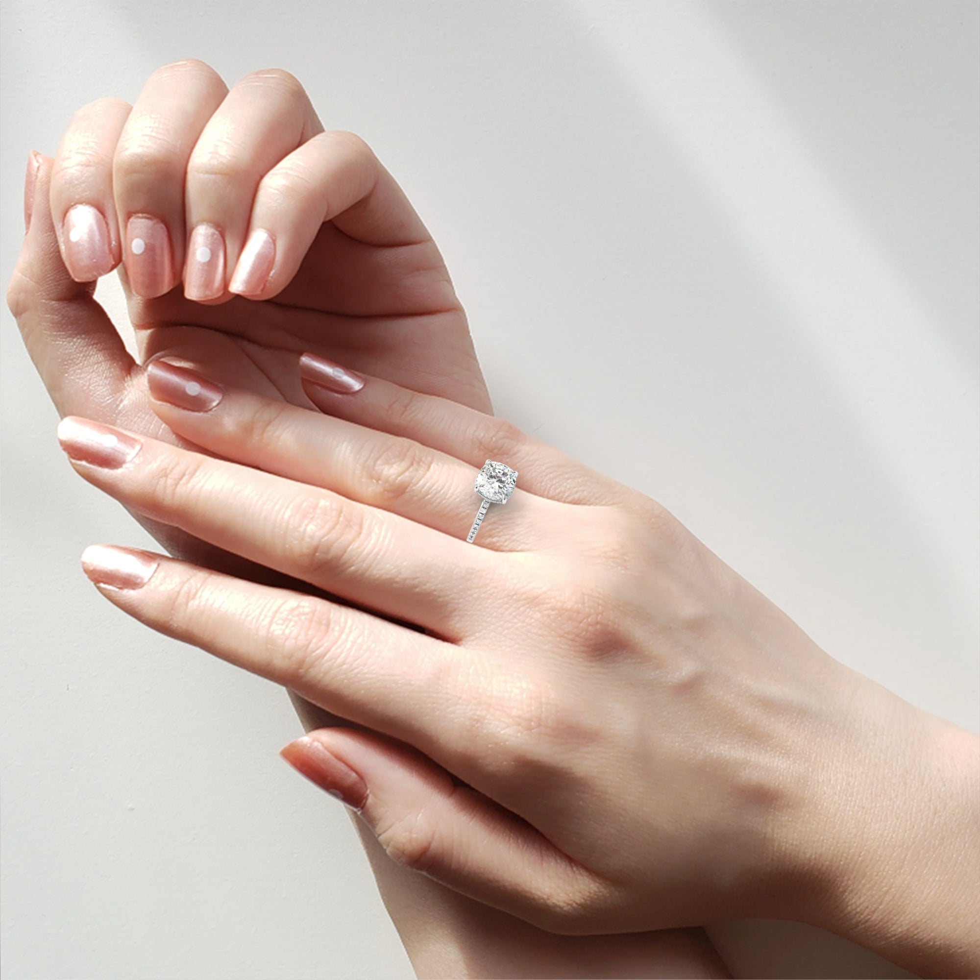 Cushion Cut Diamond Pave Band