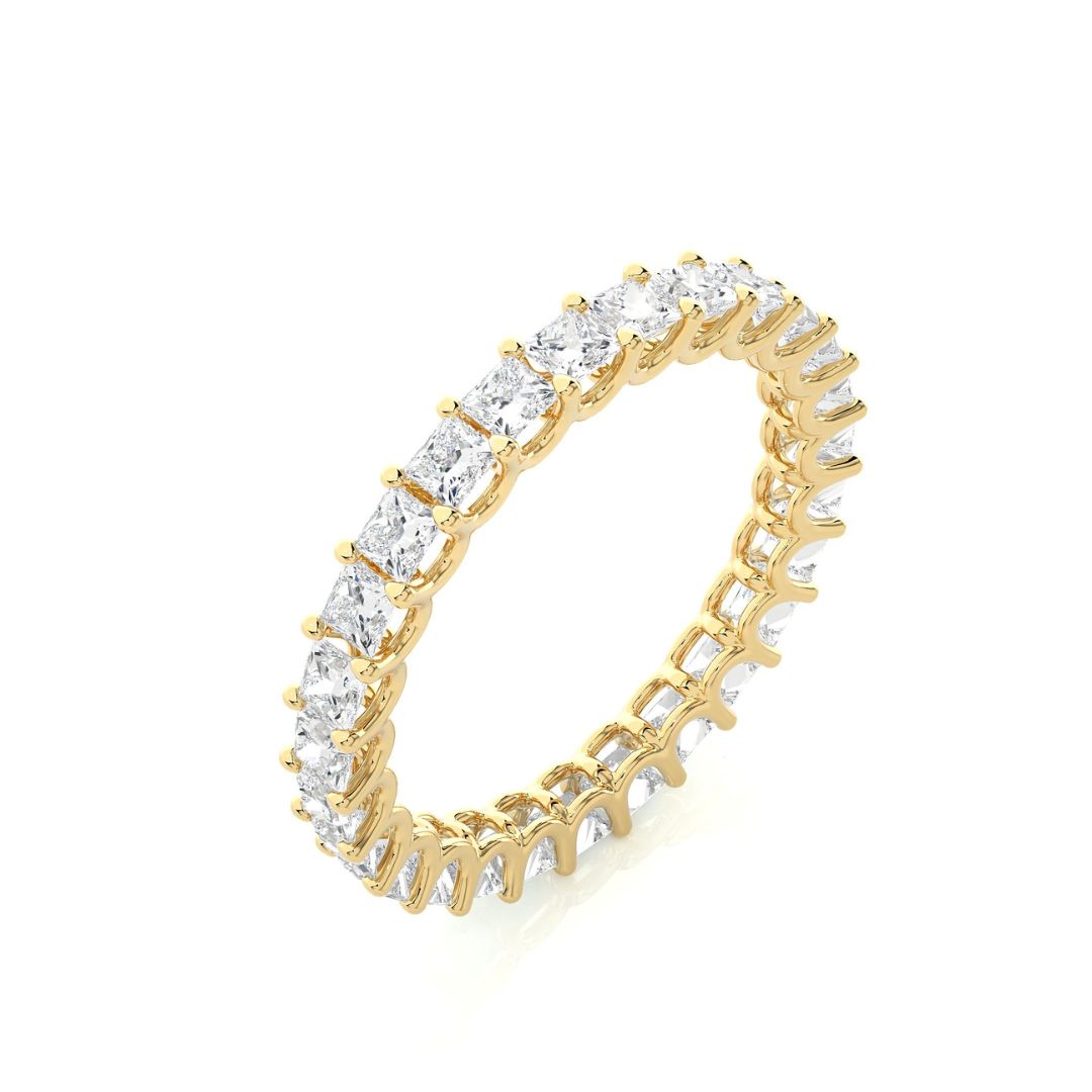 Princess-Cut Diamond Full Eternity Band in Gold
