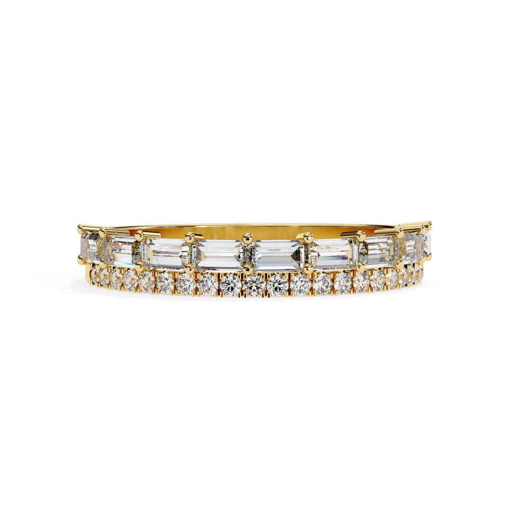 Stacked Diamond Half Eternity Band in Gold