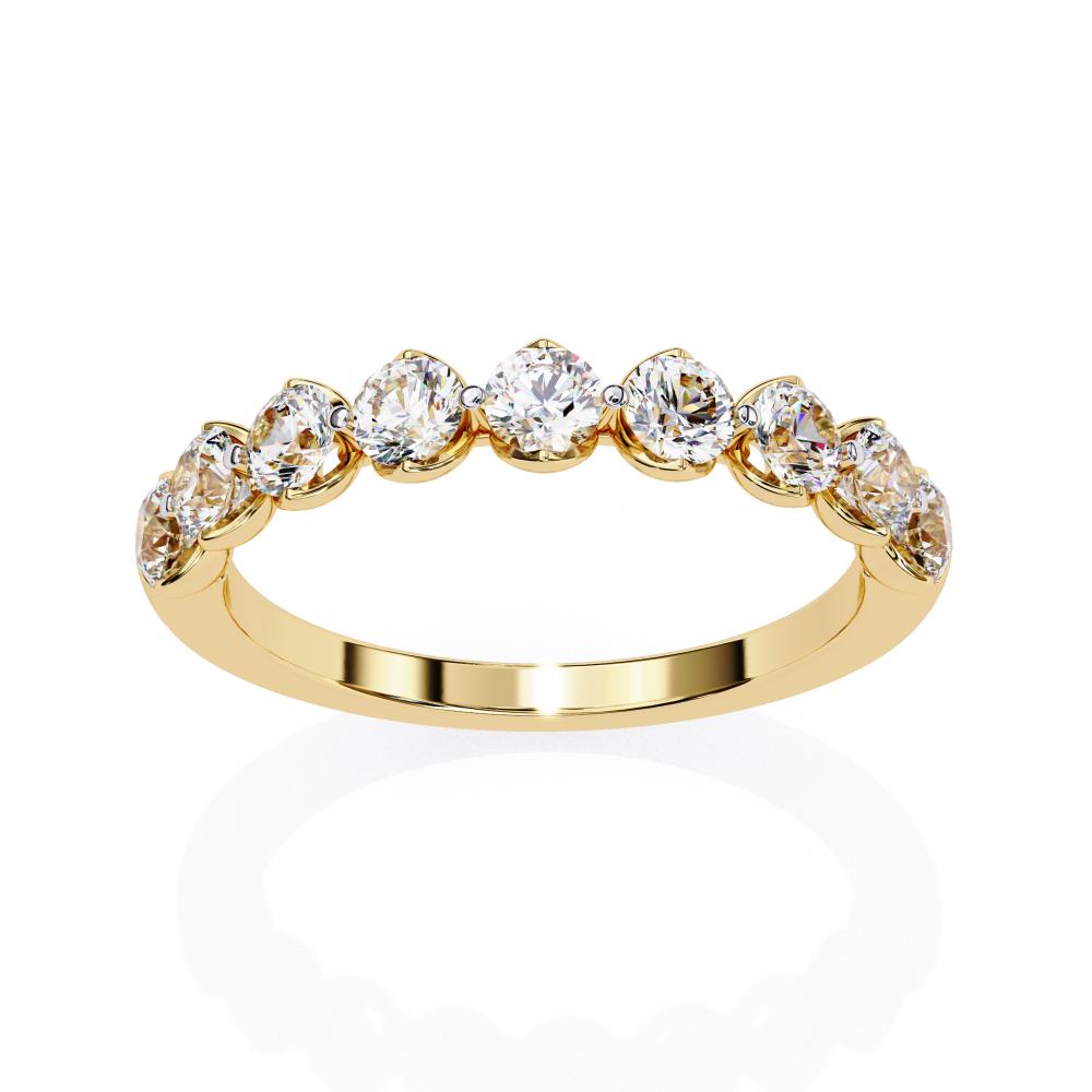 Round Brilliant Half Eternity Band in Gold