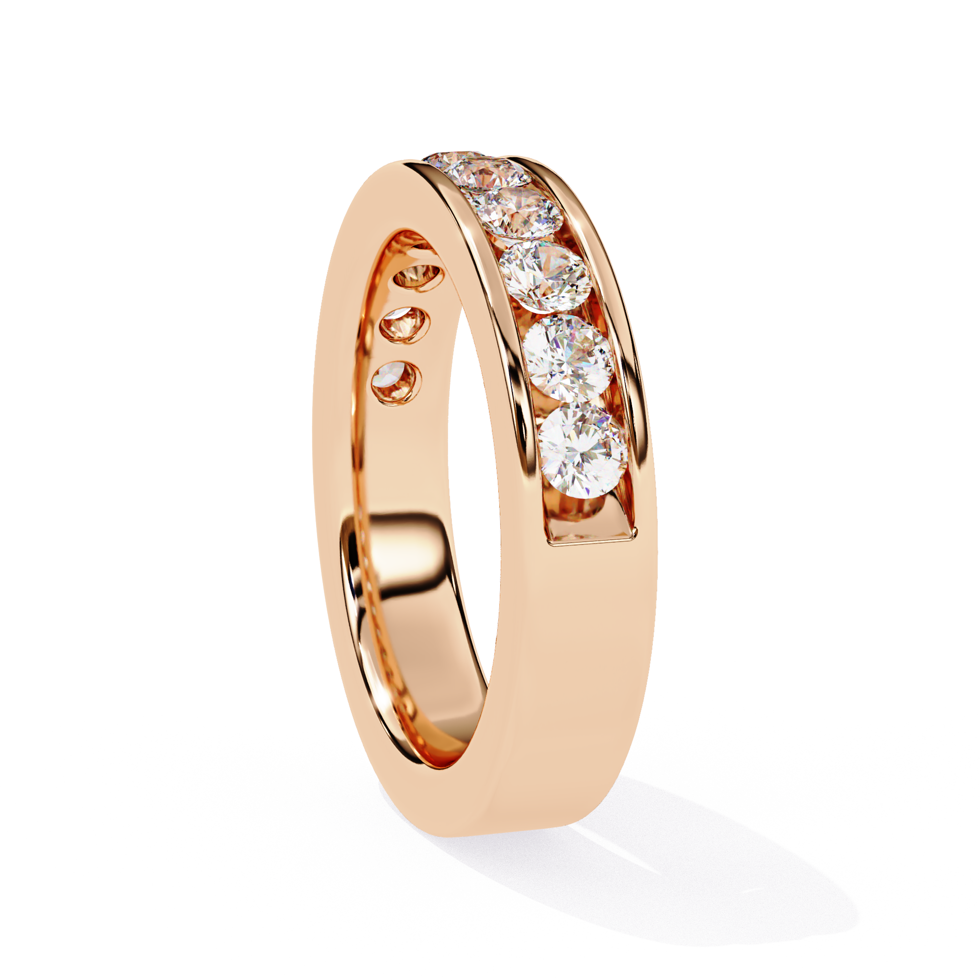 Timeless Gold Channel-Set Diamond Band