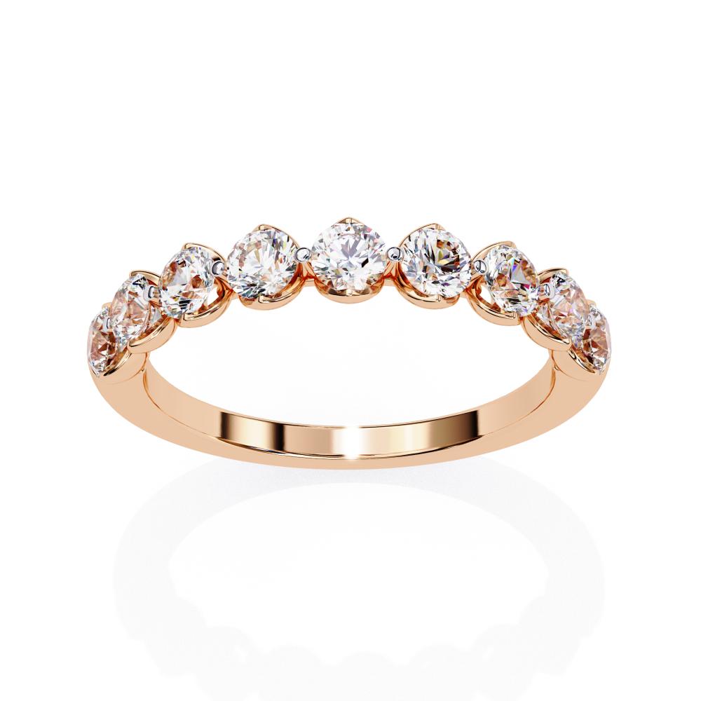 Round Brilliant Half Eternity Band in Gold