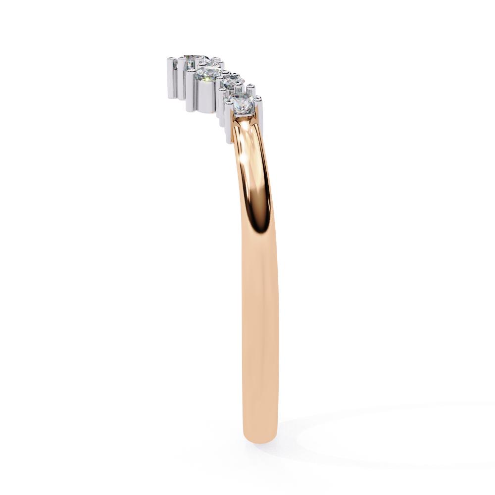 Elegant Diamond Crown Contour Band in Gold