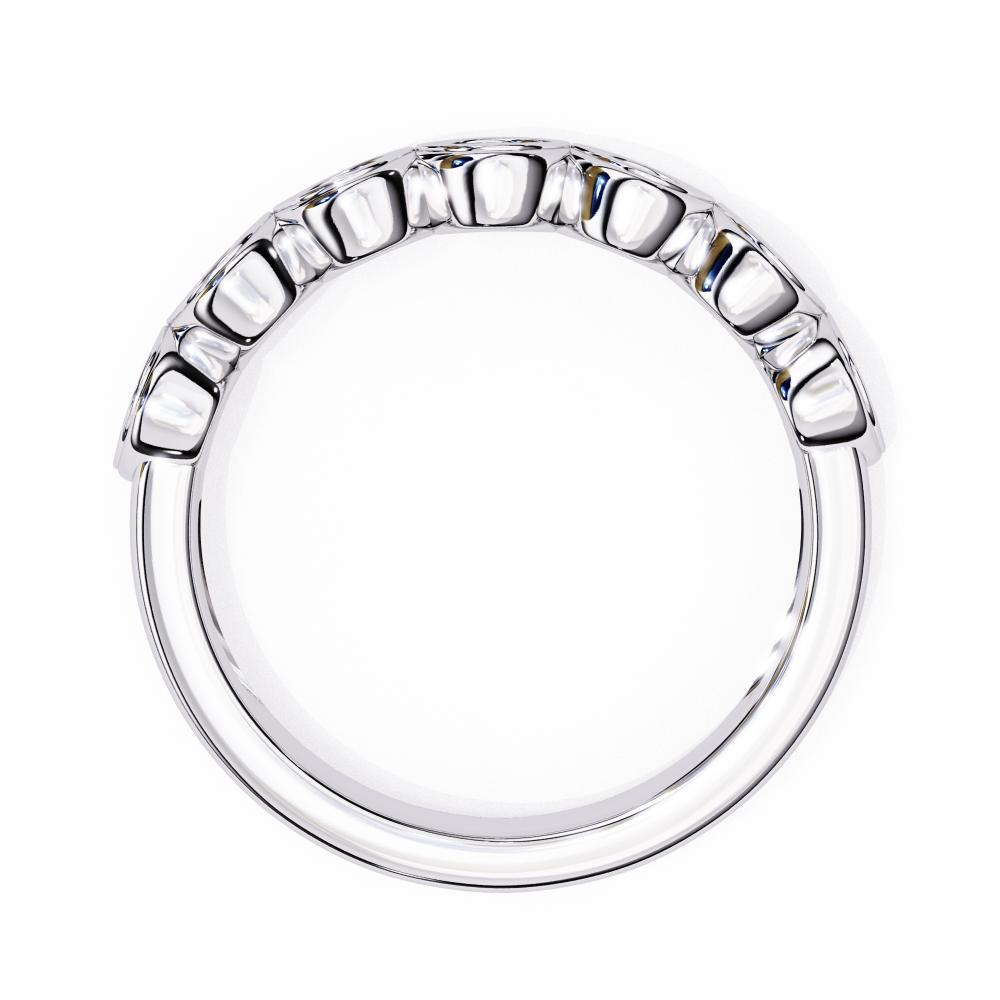 Marquise-Shaped Wavy Style Diamond Band in Gold