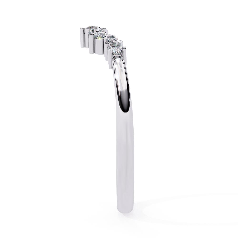 Elegant Diamond Crown Contour Band in Gold