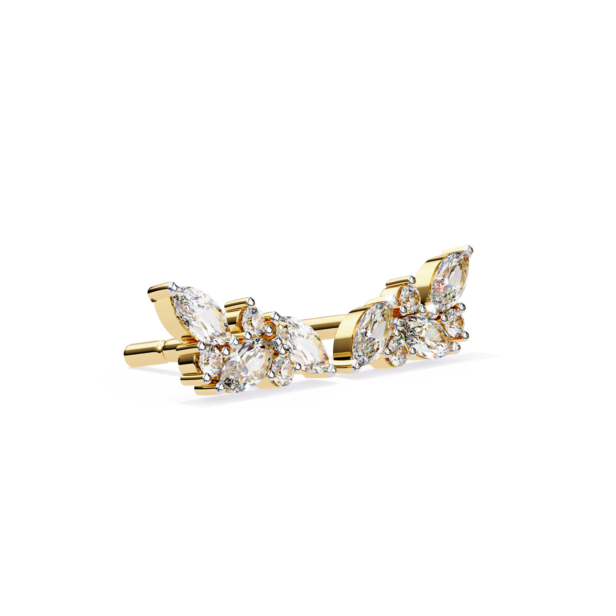 Elegant Butterfly-Inspired Diamond Earrings