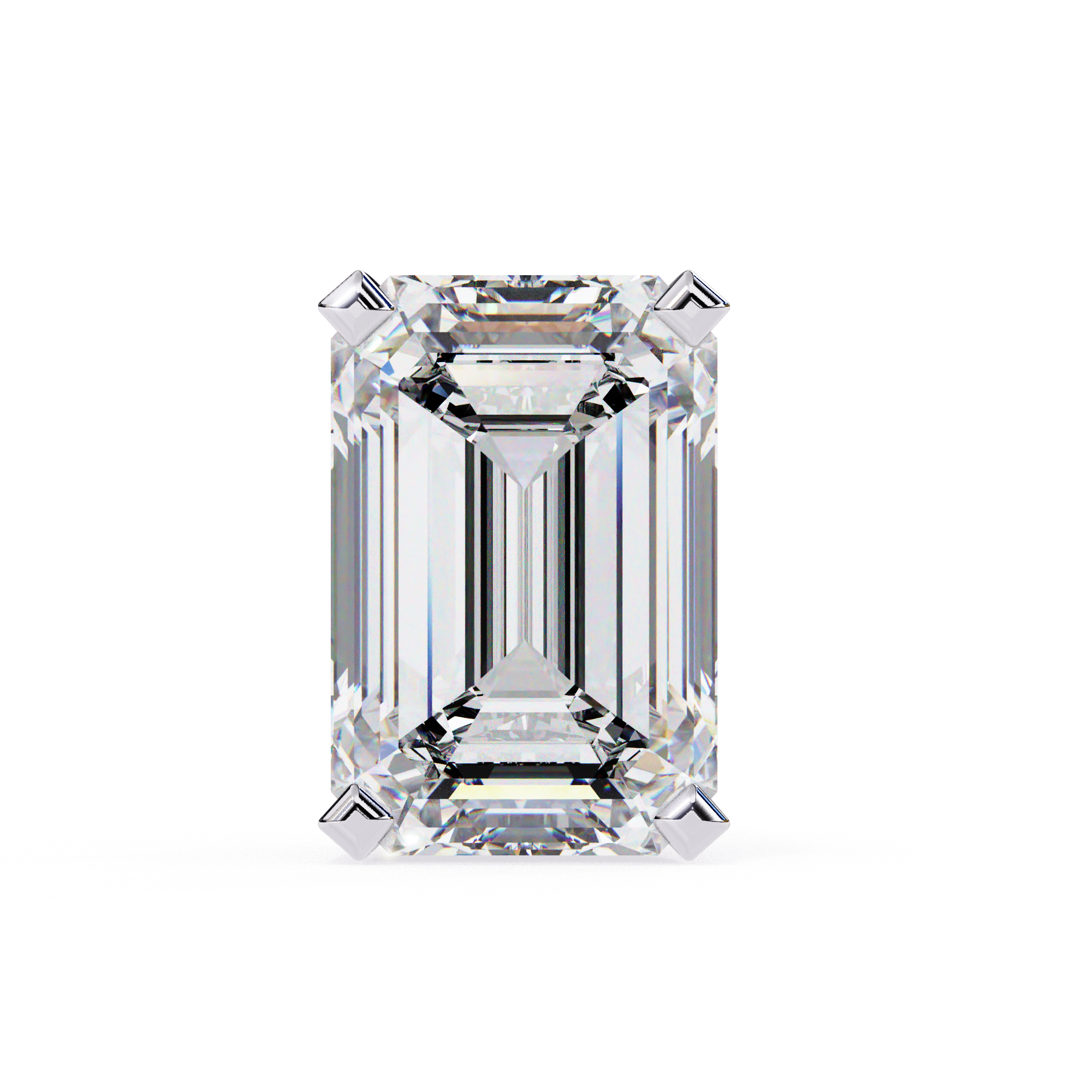 Exquisite Emerald-Cut Diamond Stud Earrings in Gold