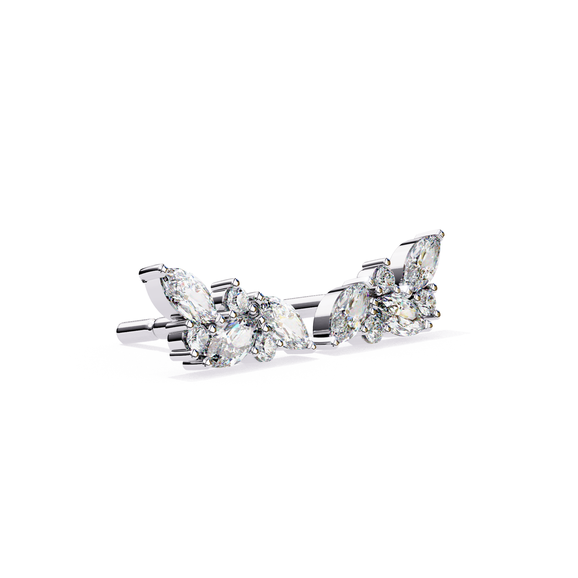 Elegant Butterfly-Inspired Diamond Earrings