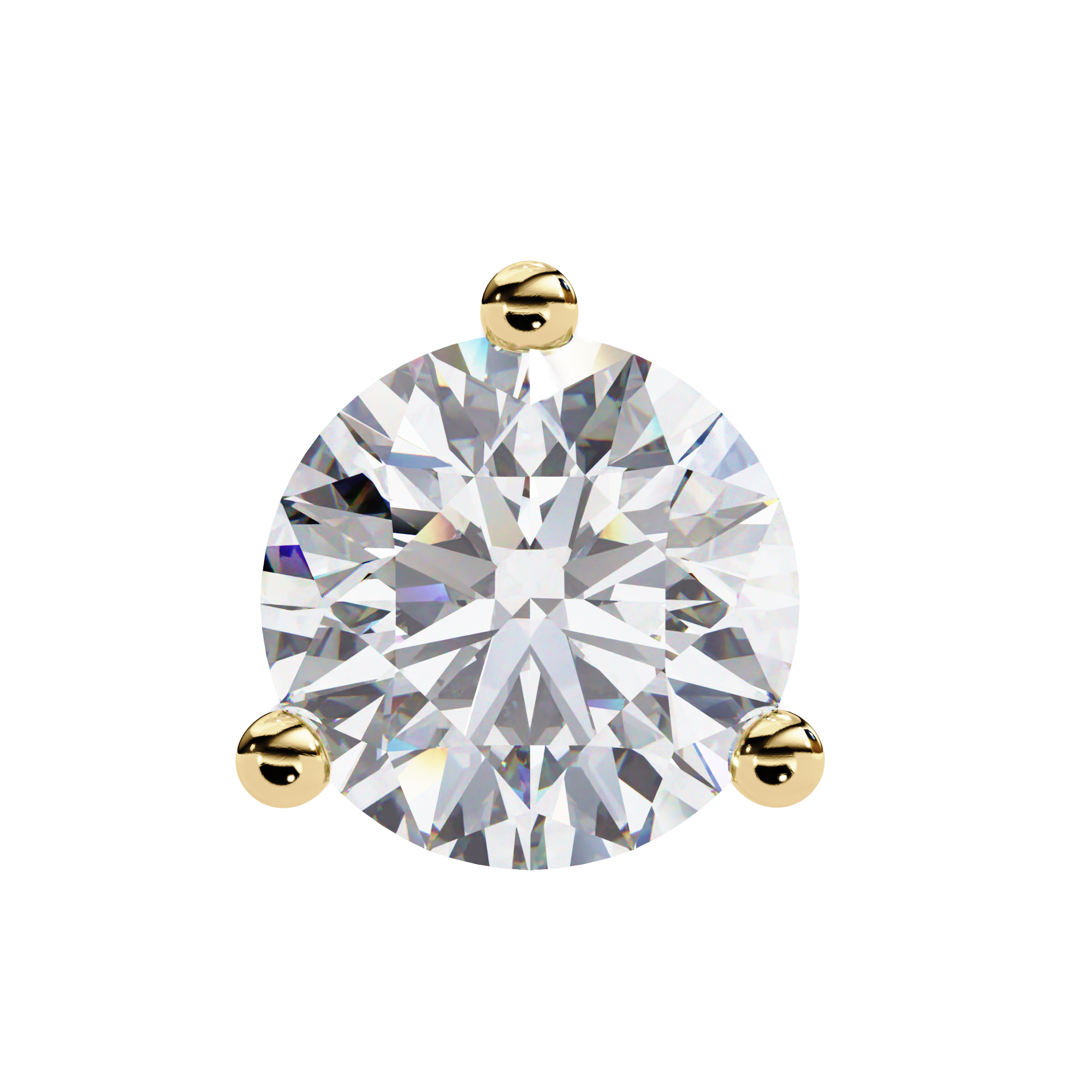 Classic Round-Cut Diamond Stud Earrings