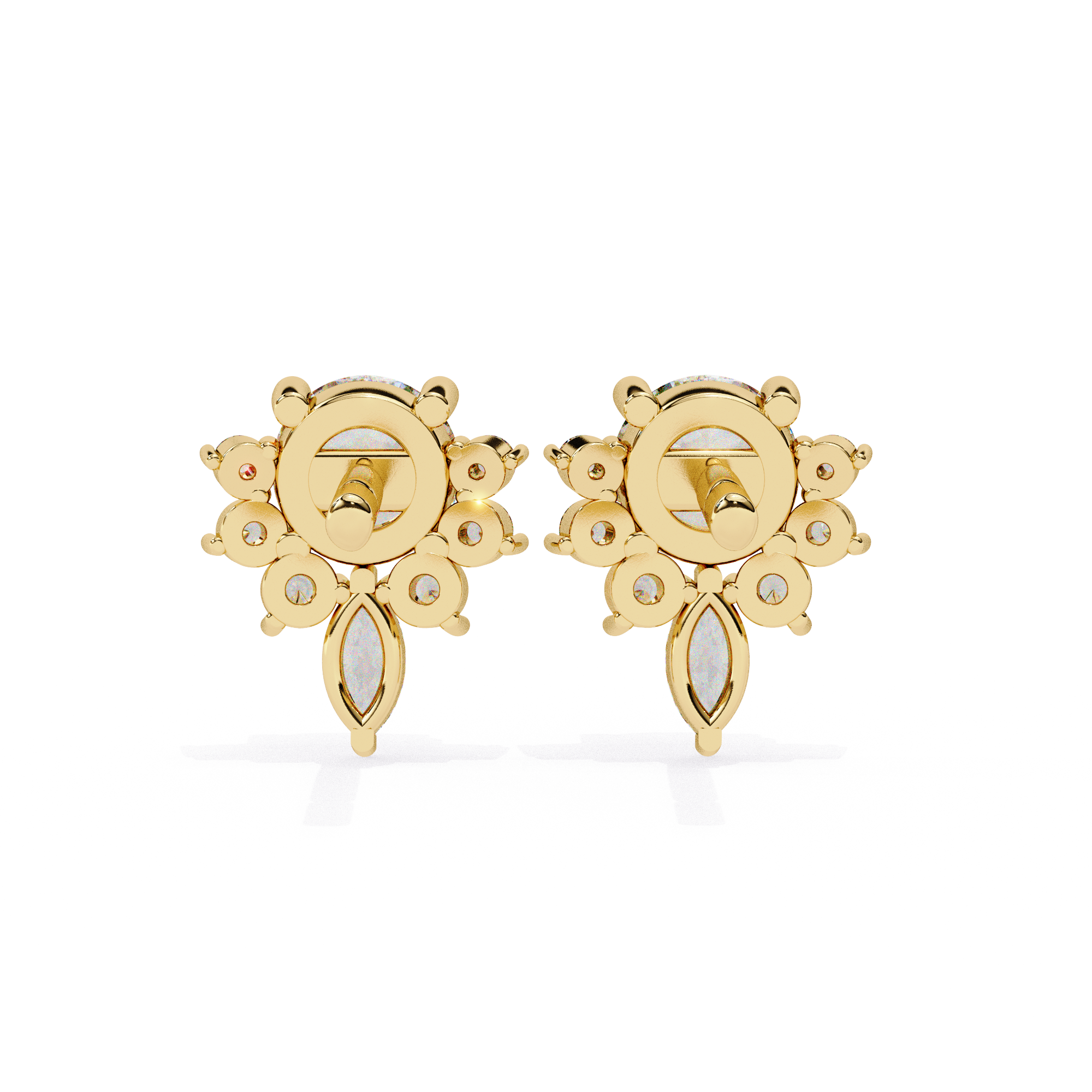 Floral-Inspired Diamond Earrings