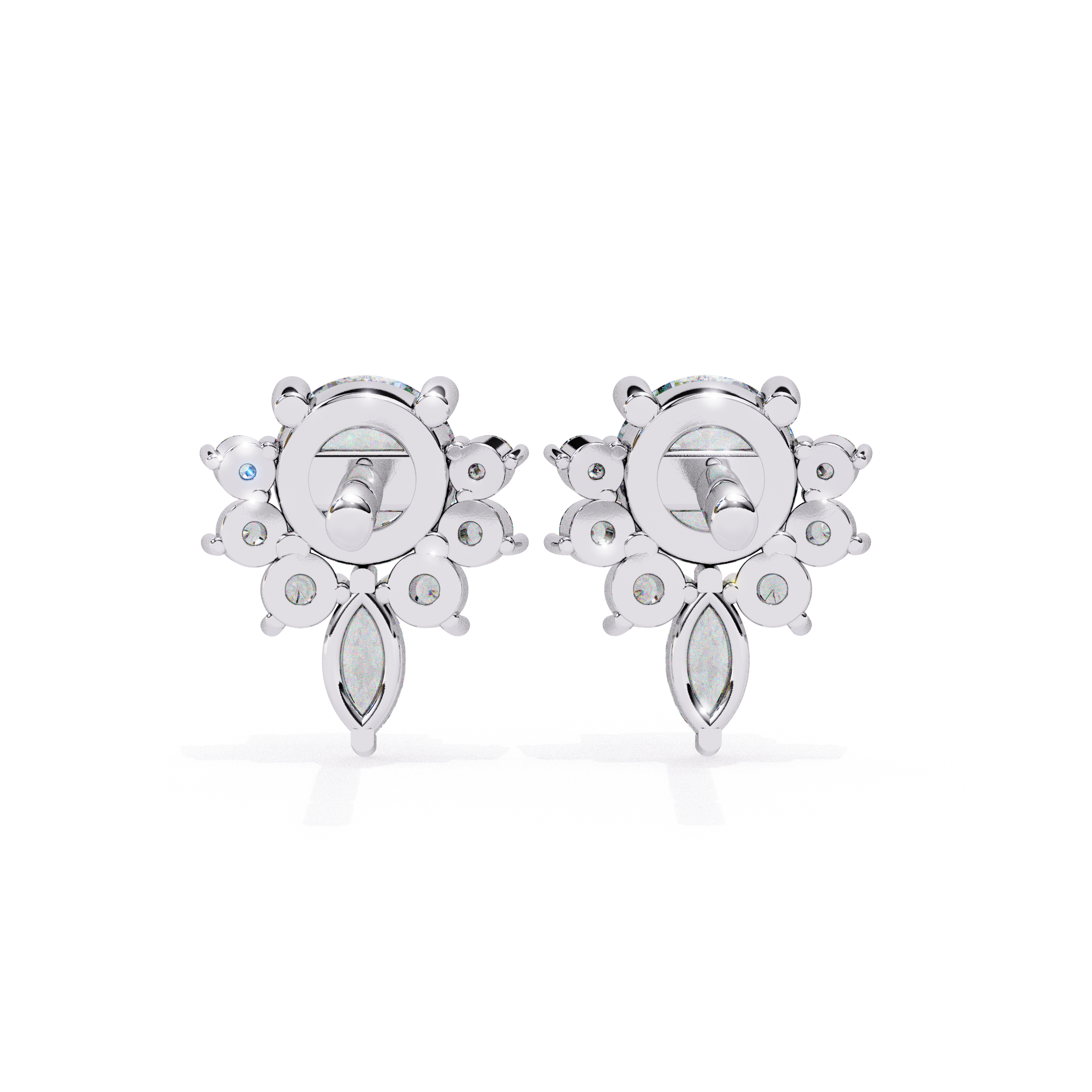 Floral-Inspired Diamond Earrings