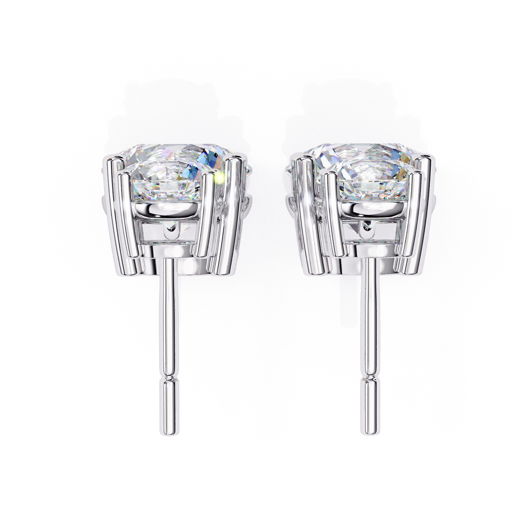 Elegant Double-Diamond Drop Earrings