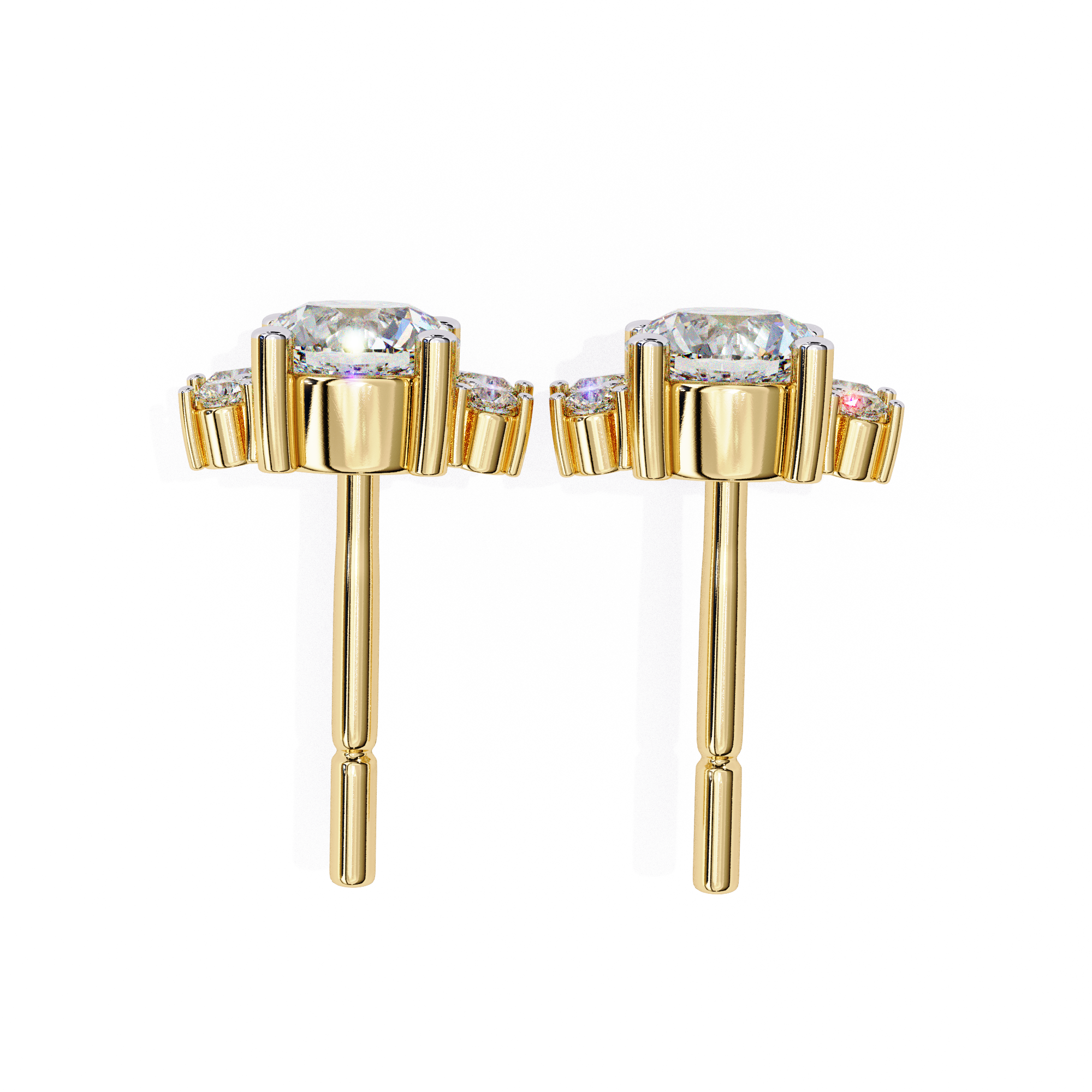 Floral-Inspired Diamond Earrings