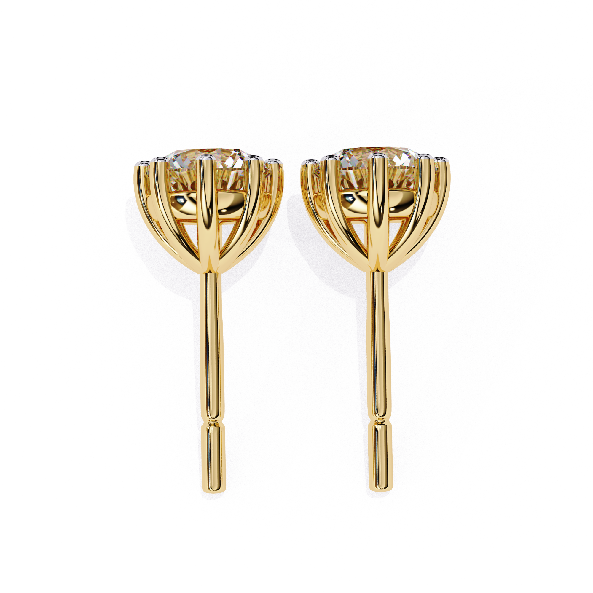 Classic 6-Prong Solitaire Diamond Stud Earrings