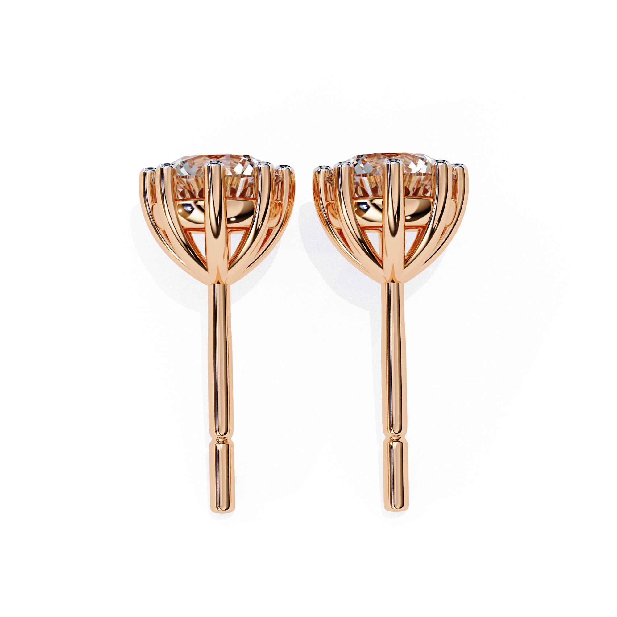 Classic 6-Prong Solitaire Diamond Stud Earrings