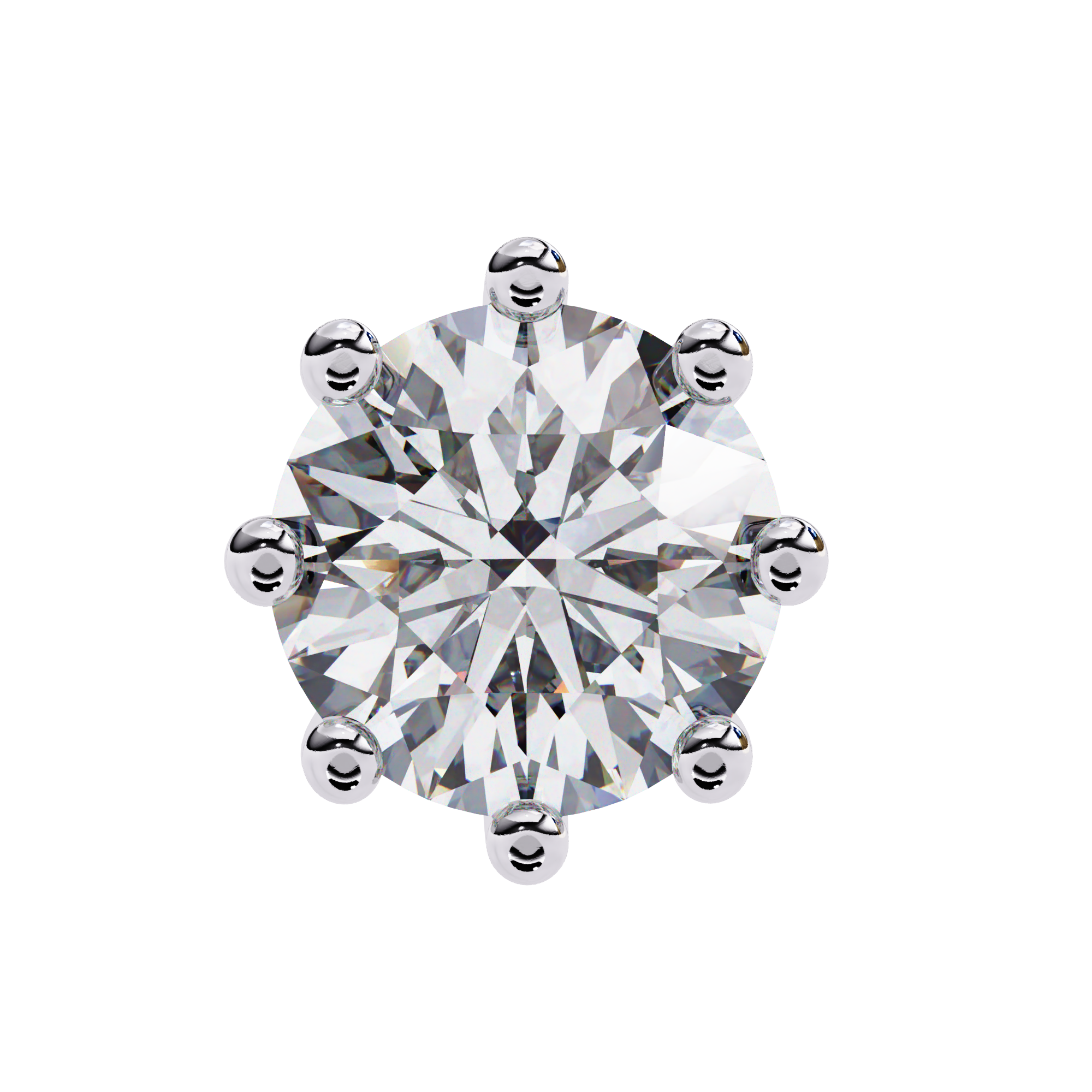 Classic 6-Prong Solitaire Diamond Stud Earrings