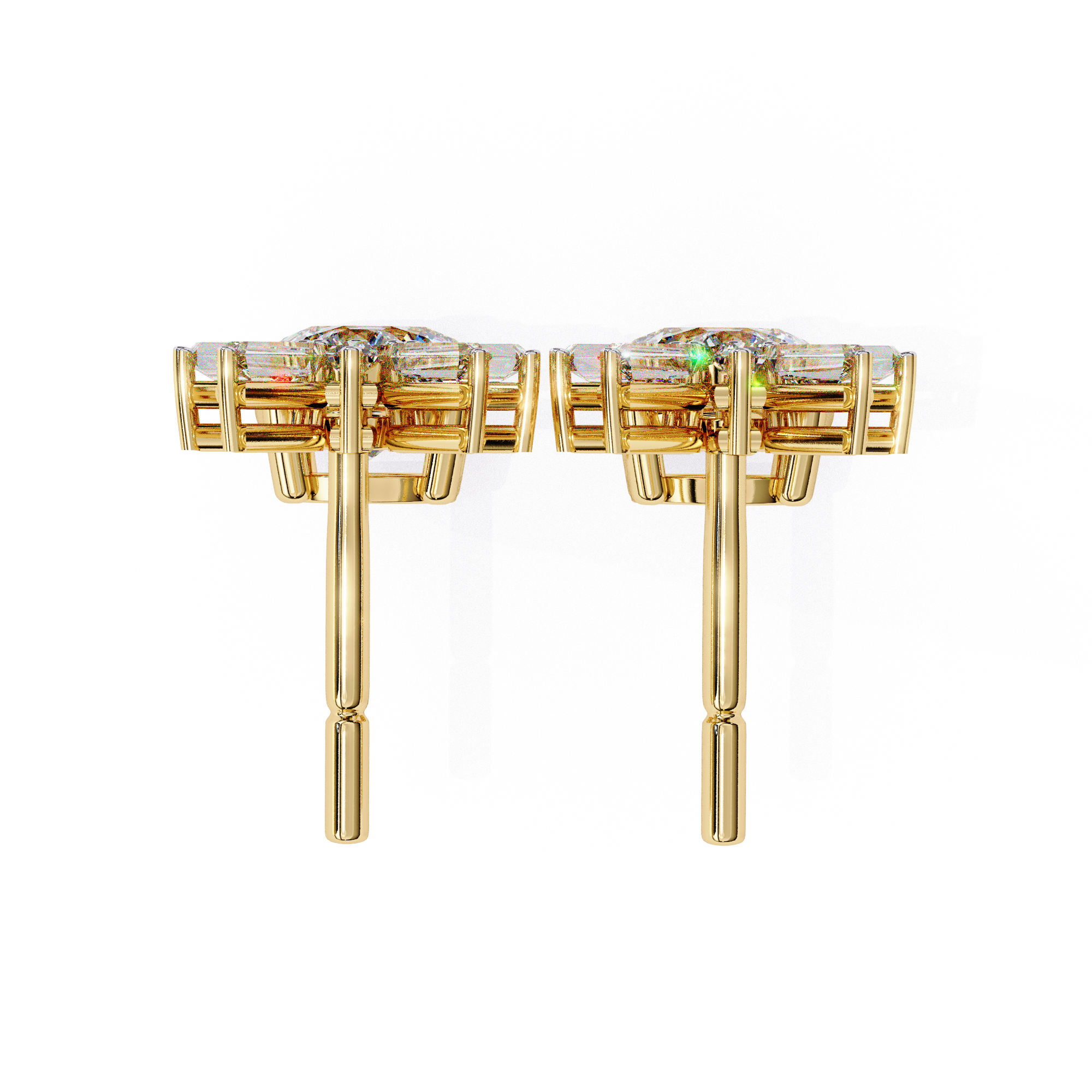 Starburst Diamond Drop Earrings