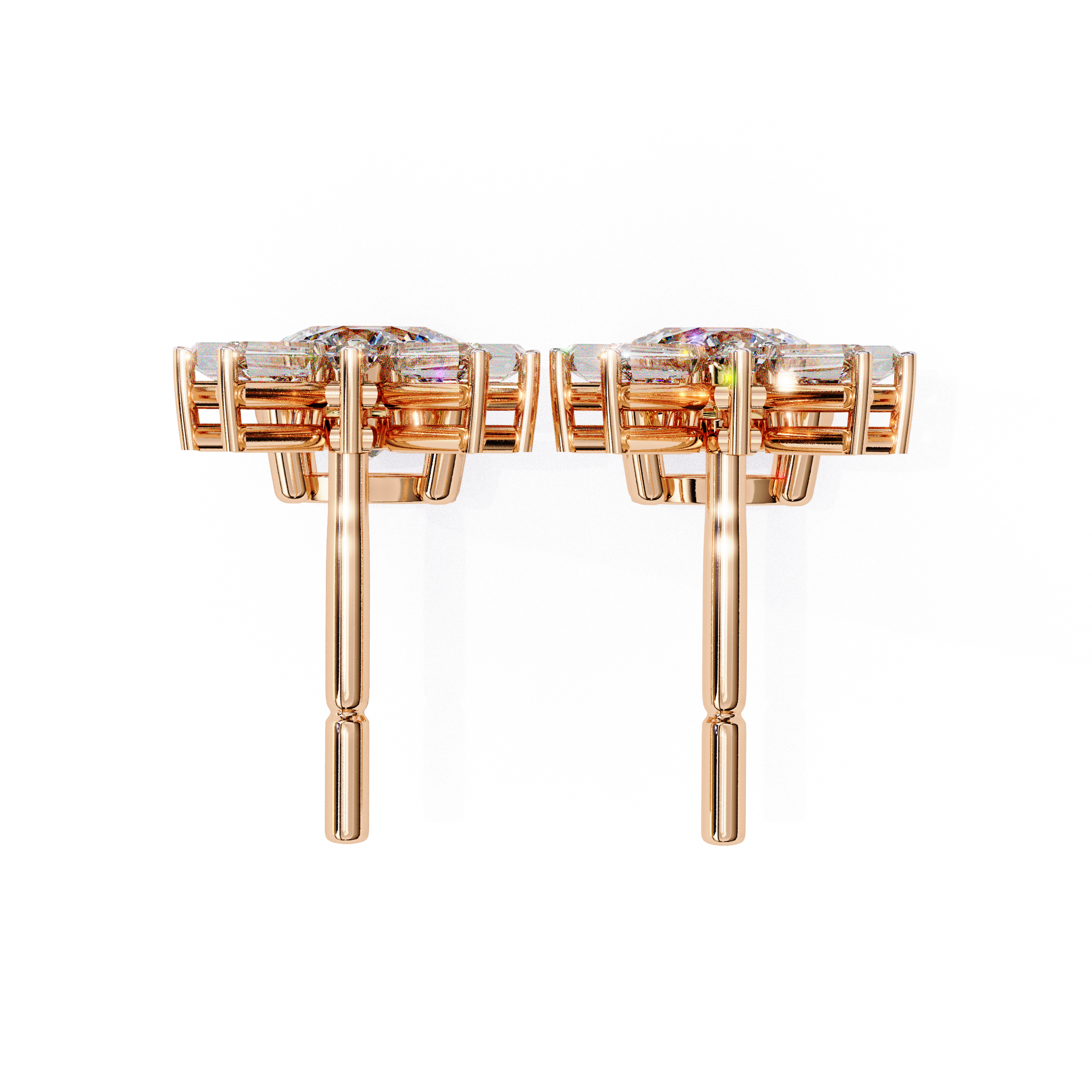 Starburst Diamond Drop Earrings