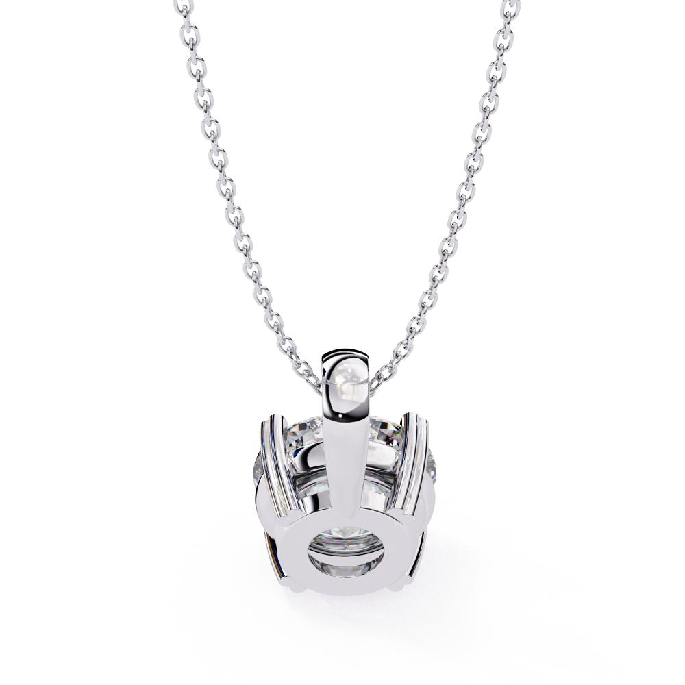 Classic Round Cut Diamond Solitaire Pendant in Gold