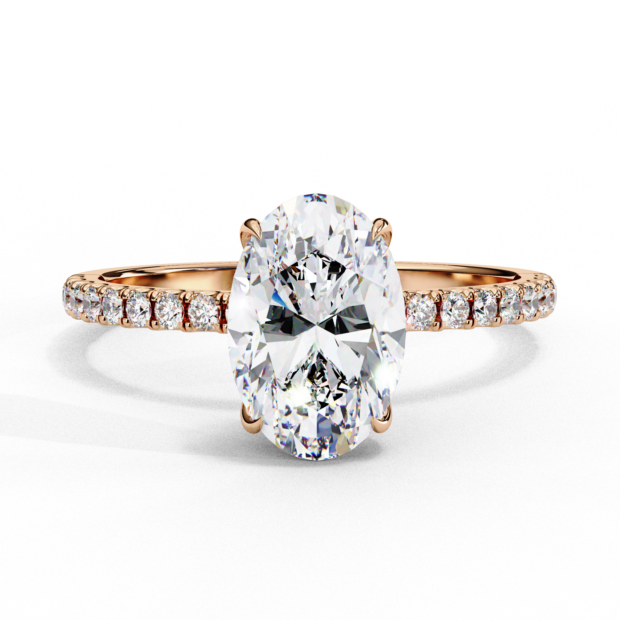 Elegant Oval Cut Diamond Ring