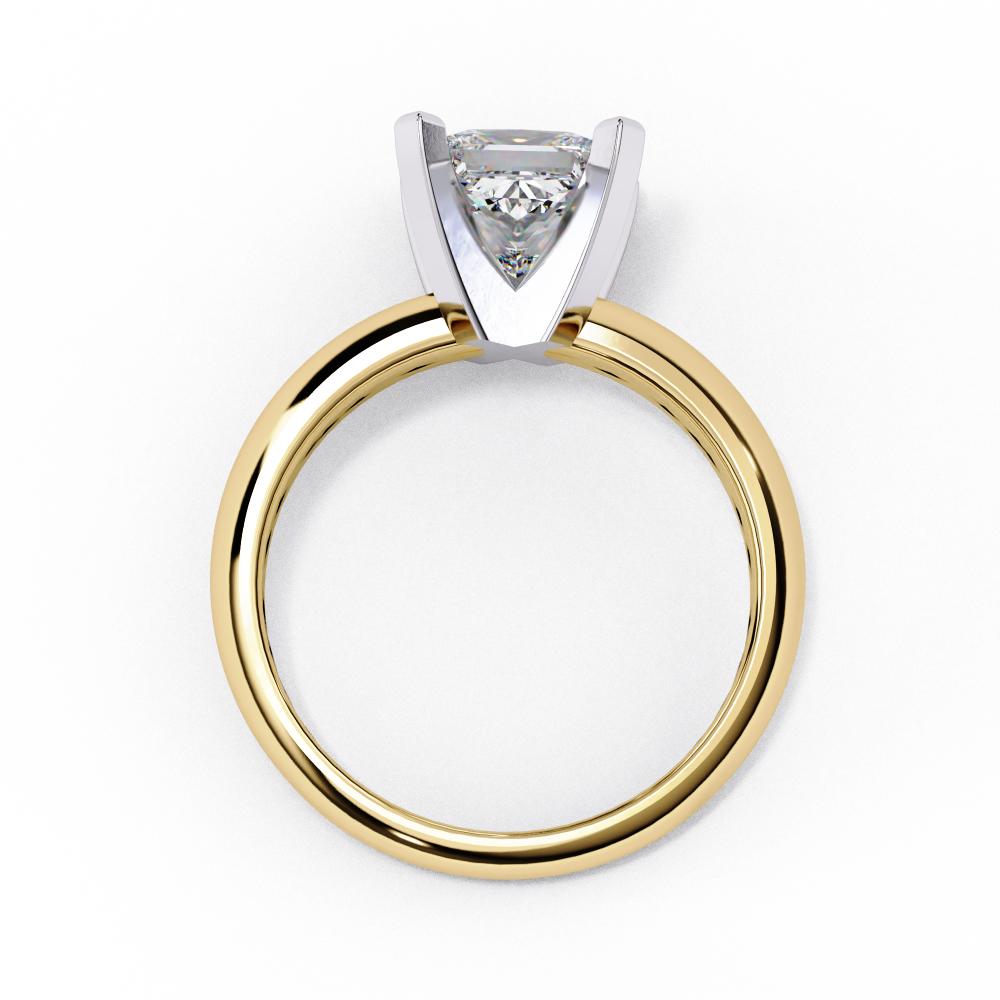 Princess Cut Solitaire Engagement Ring in Gold