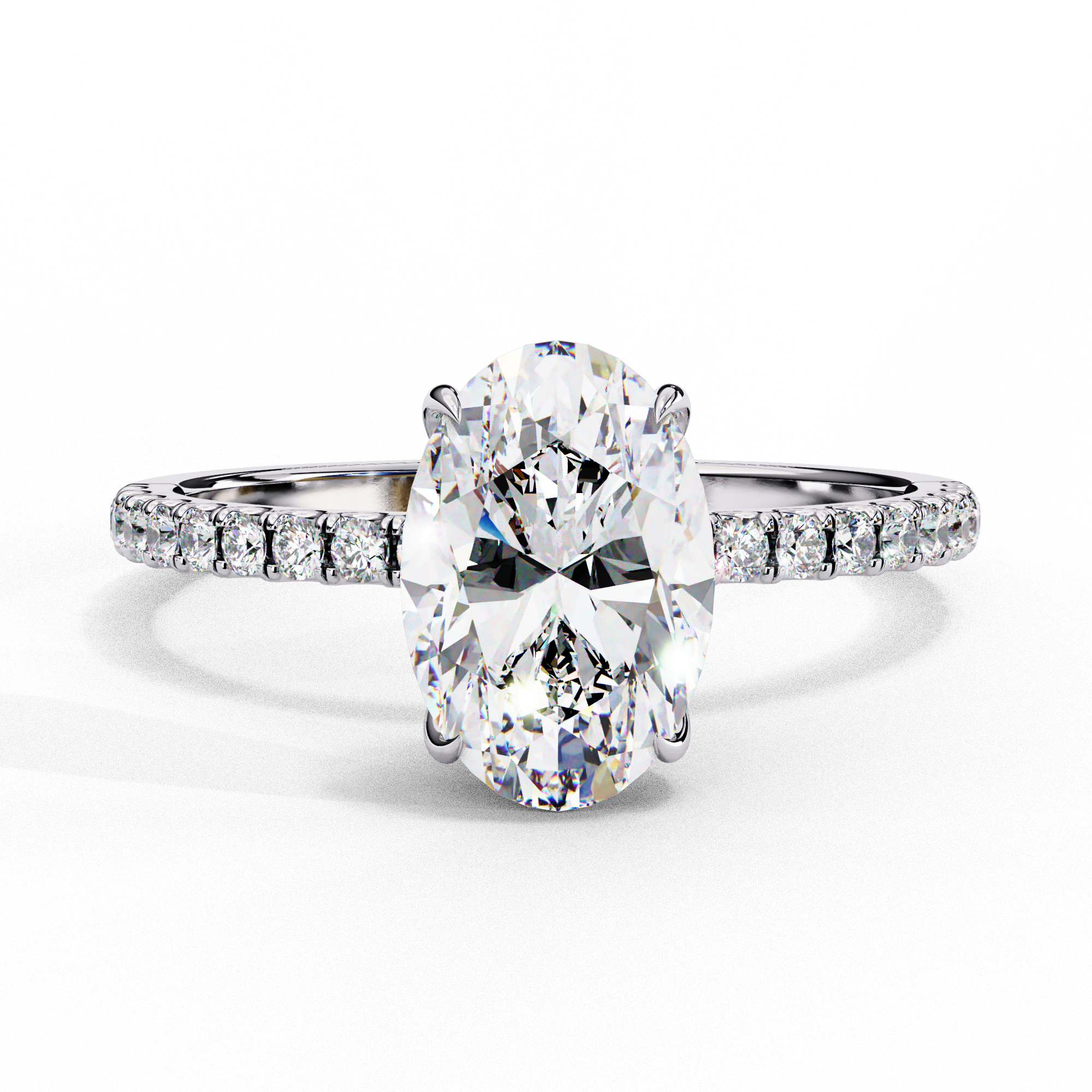 Elegant Oval Cut Diamond Ring
