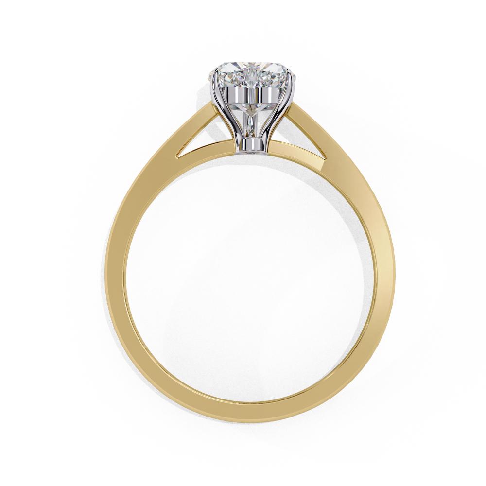 Heart-Cut Diamond Solitaire Engagement Ring in Gold