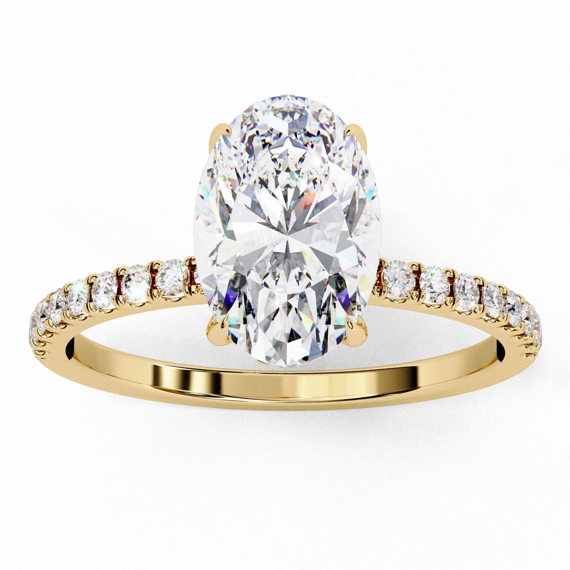 Elegant Oval Cut Diamond Ring
