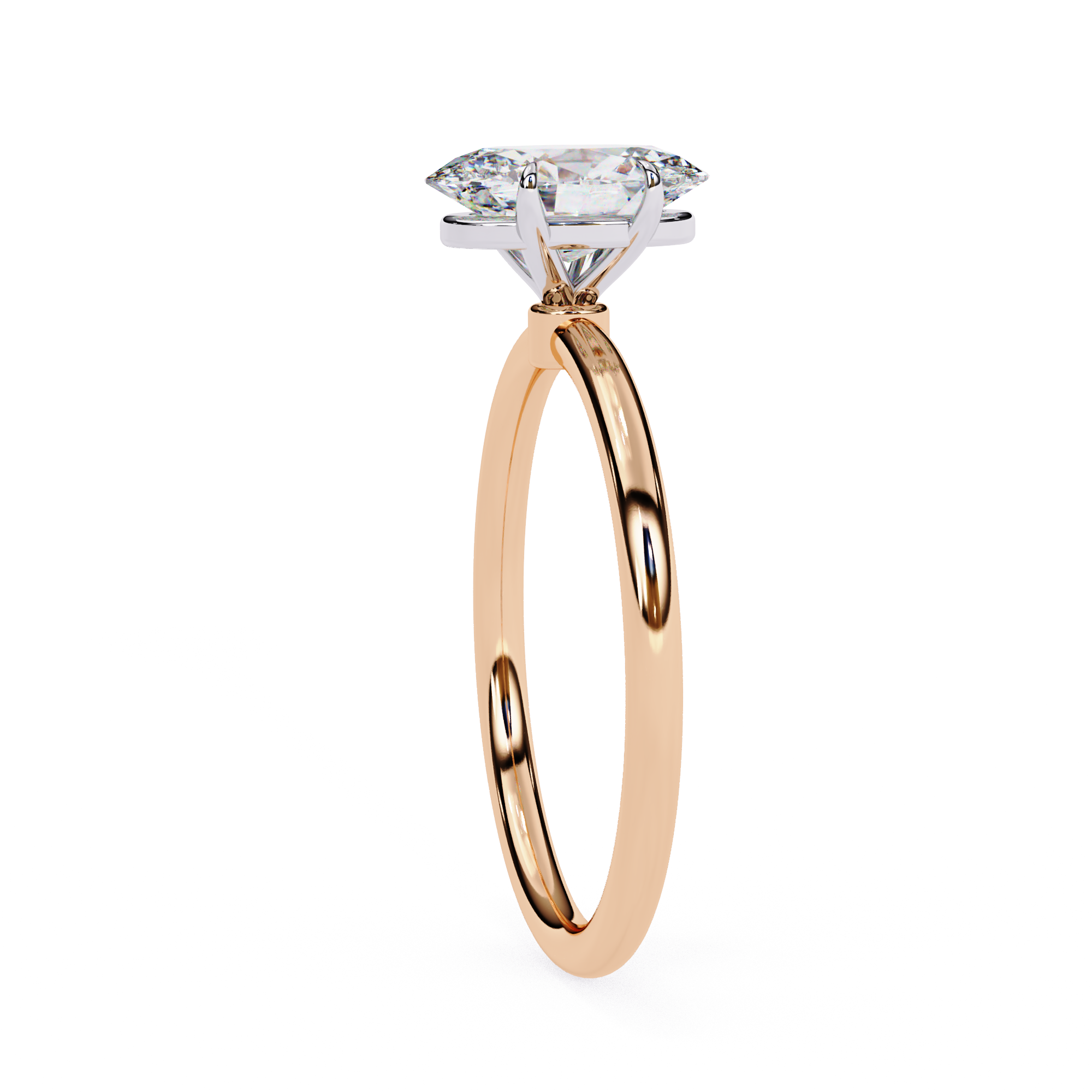 Timeless Oval-Cut Diamond Solitaire Ring in Gold