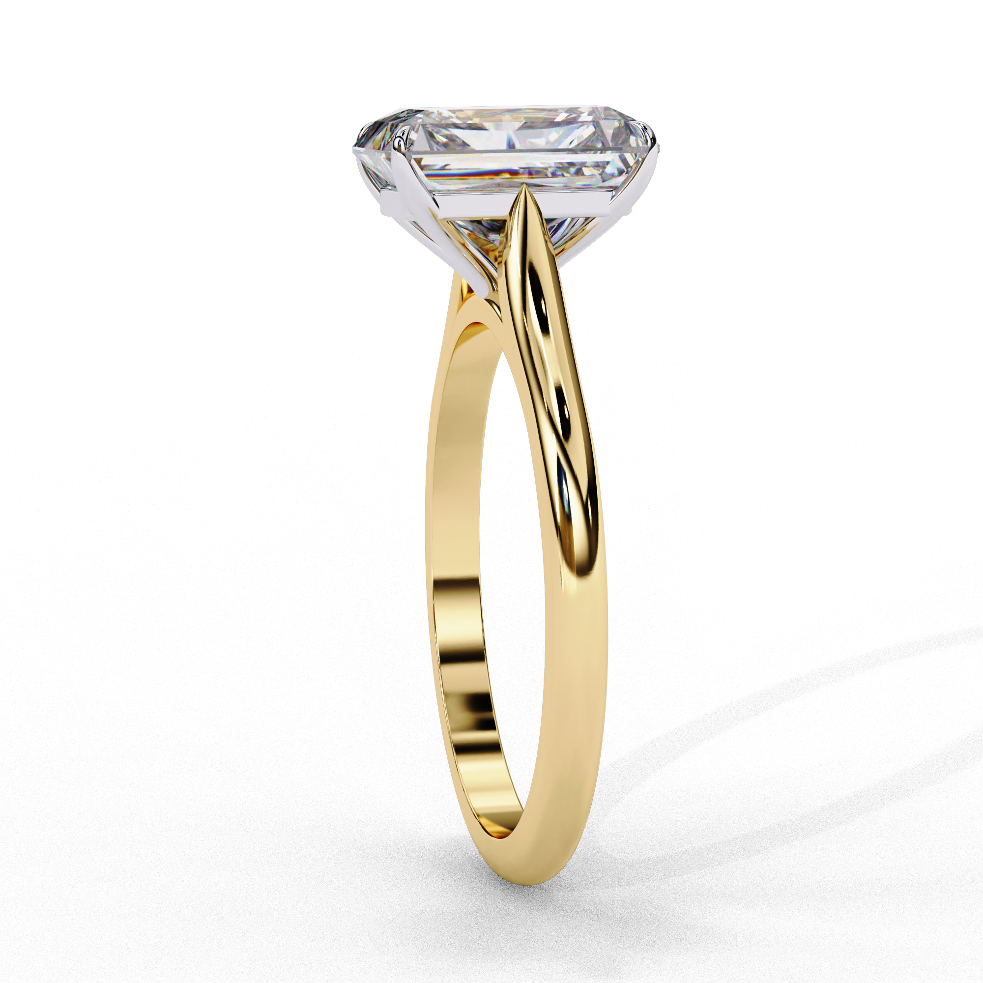 Sunbeam Radiant-Cut Diamond Solitaire Ring