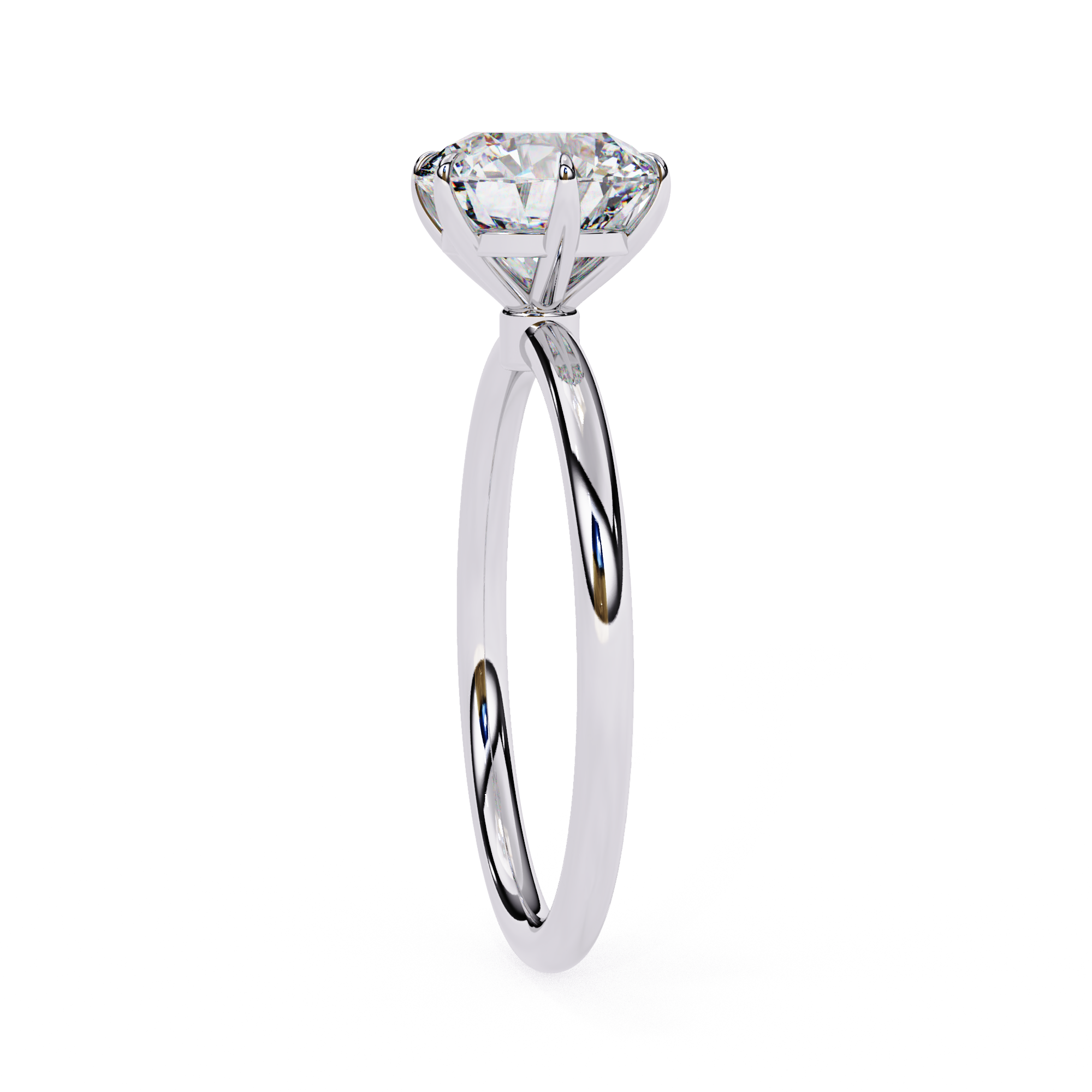 Gold Round Brilliant Diamond Solitaire Ring