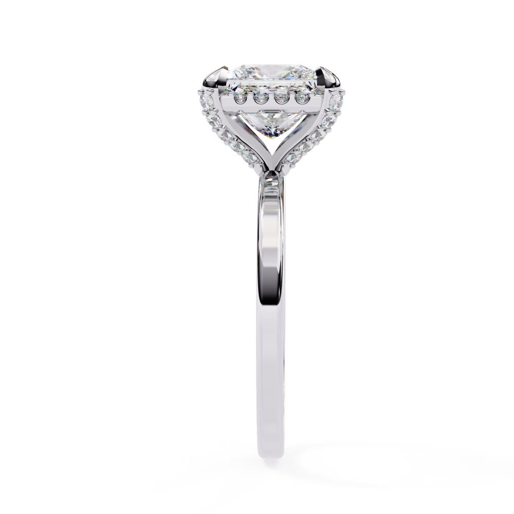 Princess Cut Solitaire Diamond Ring in Gold