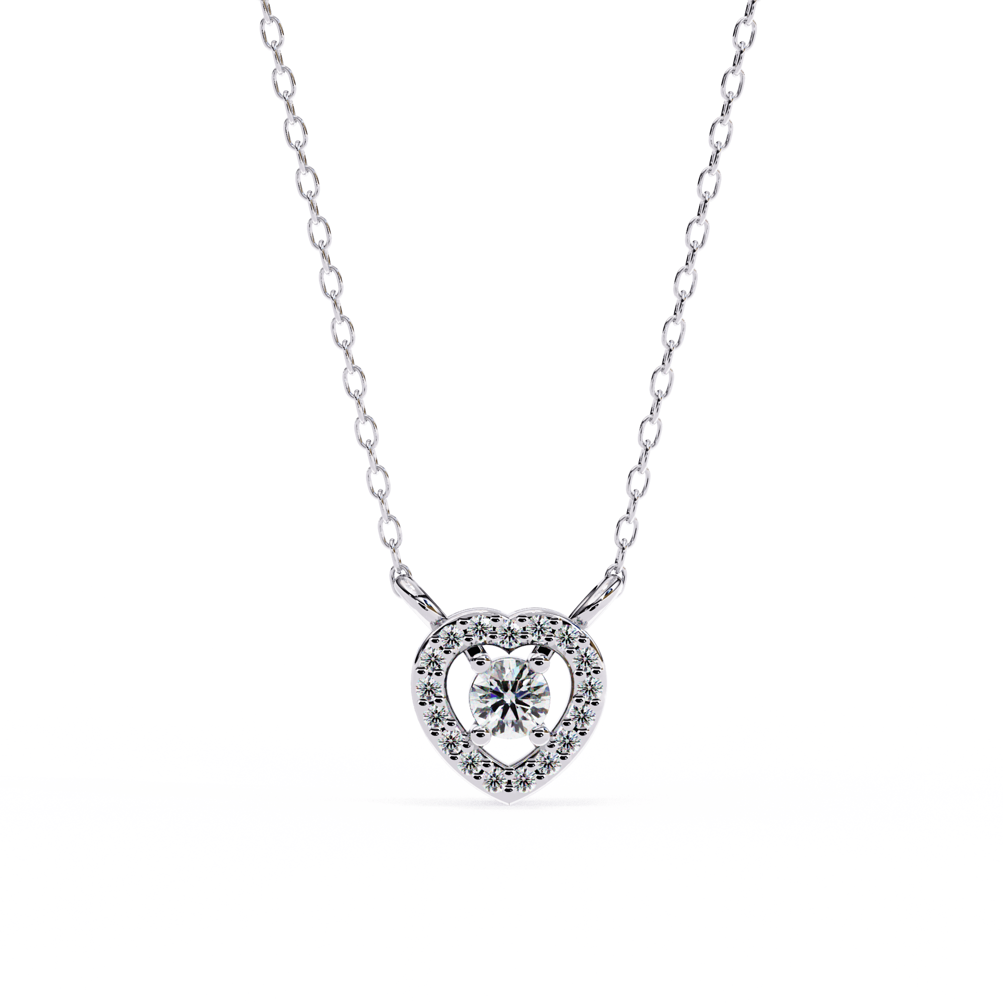 Botanic Gold Floral Diamond Halo Pendant